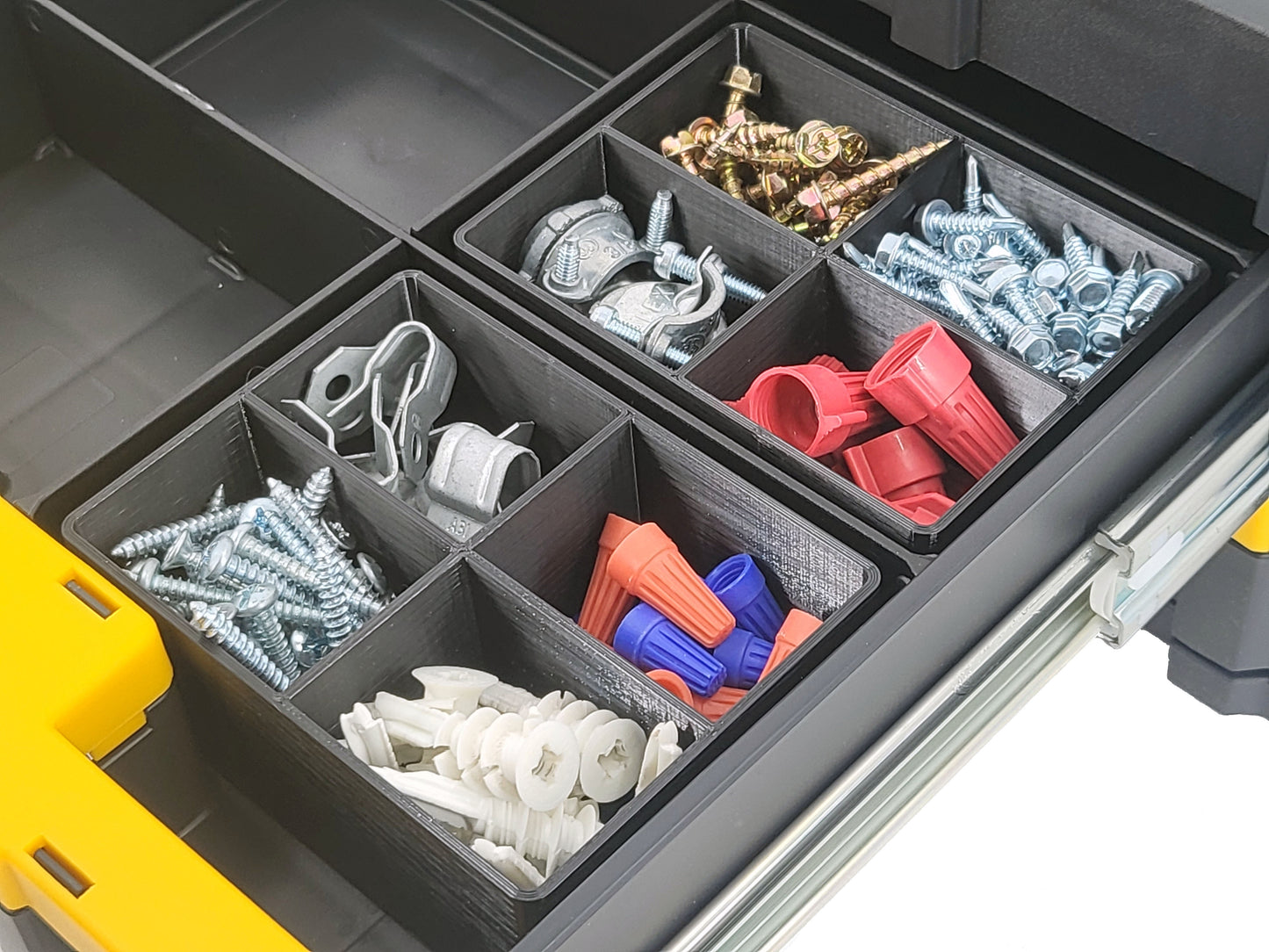 Dewalt TSTAK 2-Drawer Tool Box Compatible Small Nesting Bins - Black