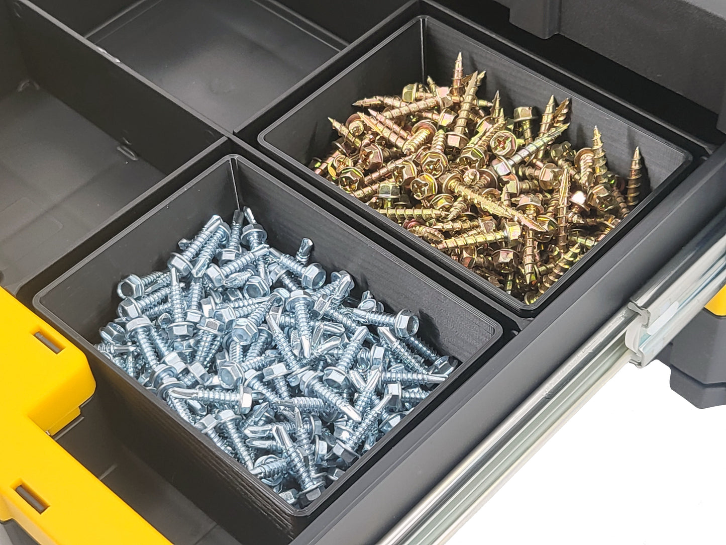 Dewalt TSTAK 2-Drawer Tool Box Compatible Small Nesting Bins - Black