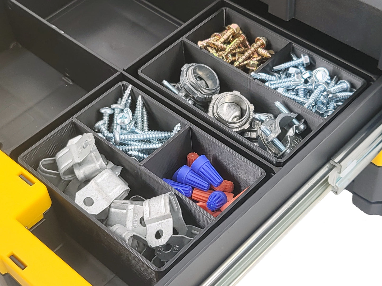 Dewalt TSTAK 2-Drawer Tool Box Compatible Small Nesting Bins - Black