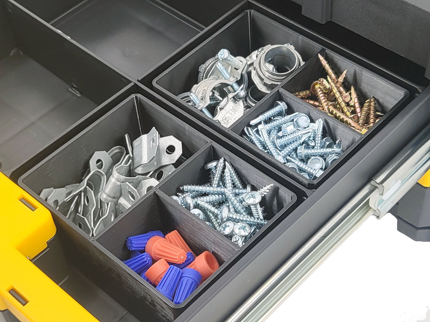 Dewalt TSTAK 2-Drawer Tool Box Compatible Small Nesting Bins - Black