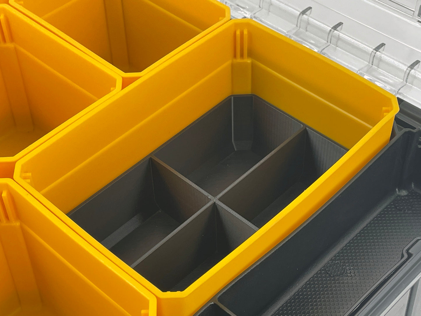 Dewalt TSTAK Organizer Compatible Large Nesting Bin Set - Black