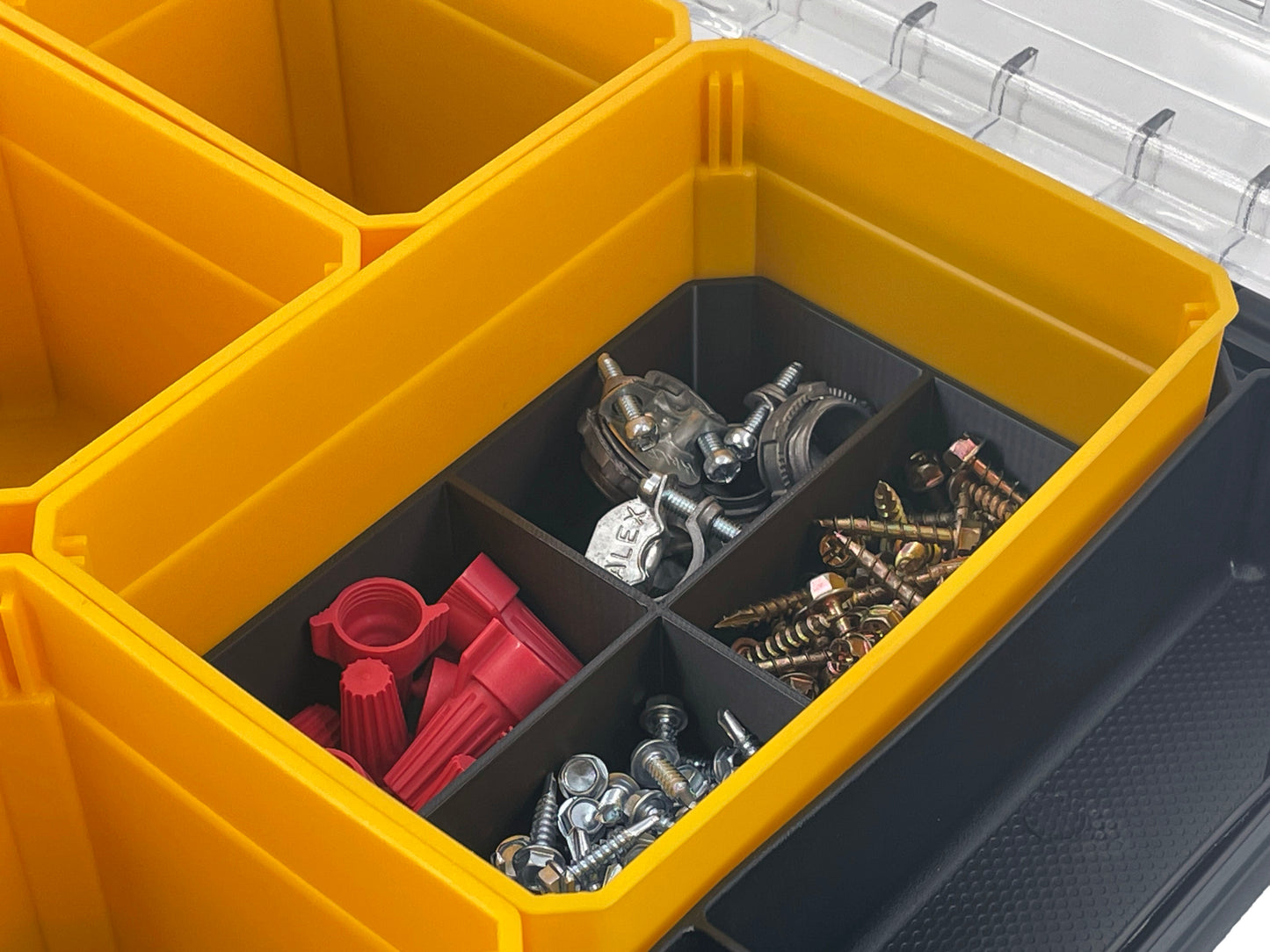 Dewalt TSTAK Organizer Compatible Large Nesting Bin Set - Black