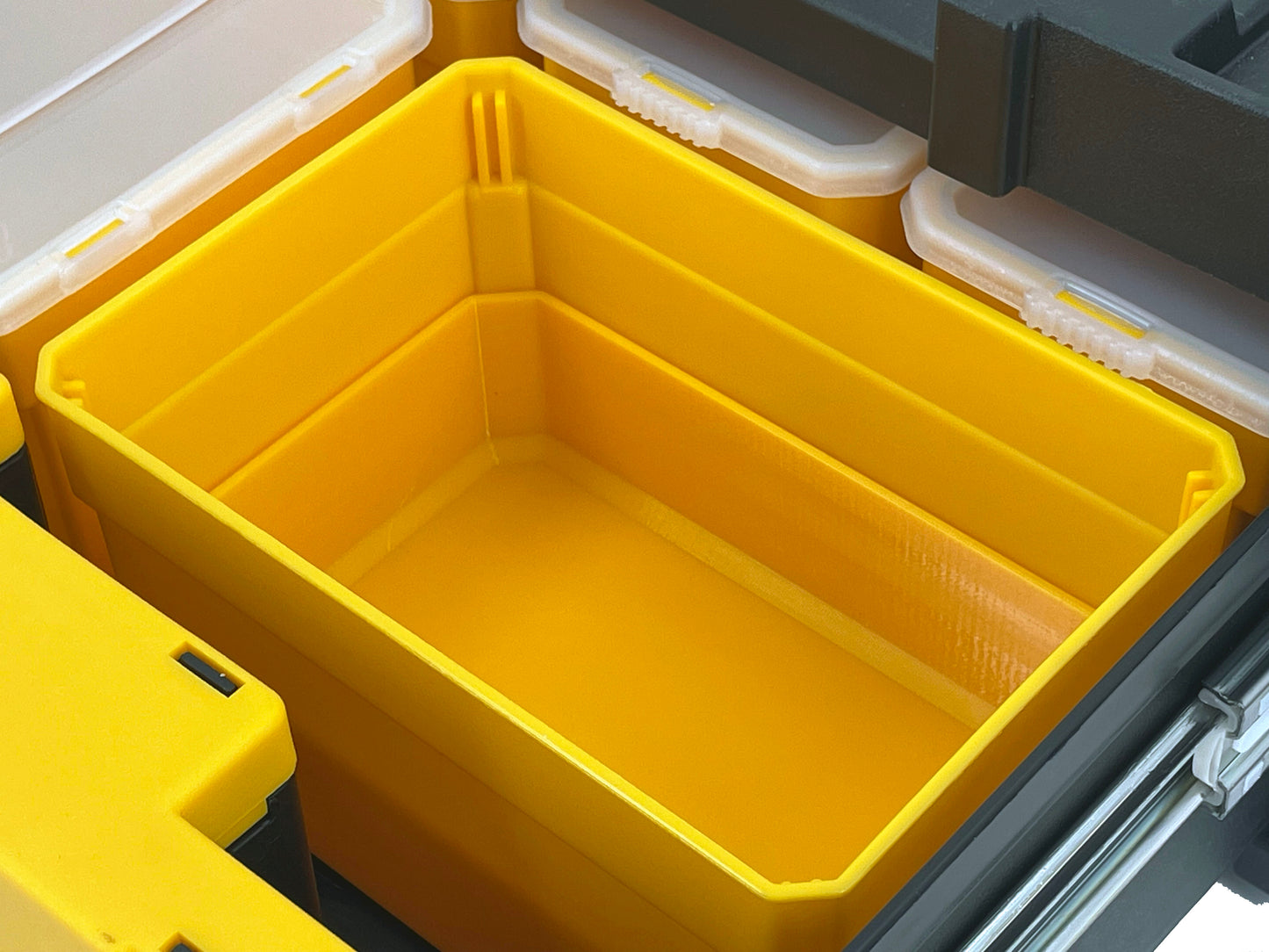 Dewalt TSTAK Single Deep Drawer Tool Organizer Box Compatible Large Nesting Bin Set - Yellow