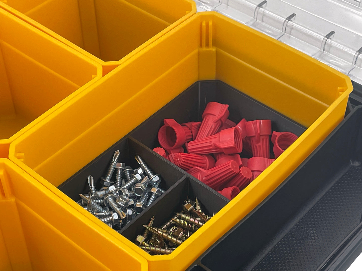 Dewalt TSTAK Organizer Compatible Large Nesting Bin Set - Black