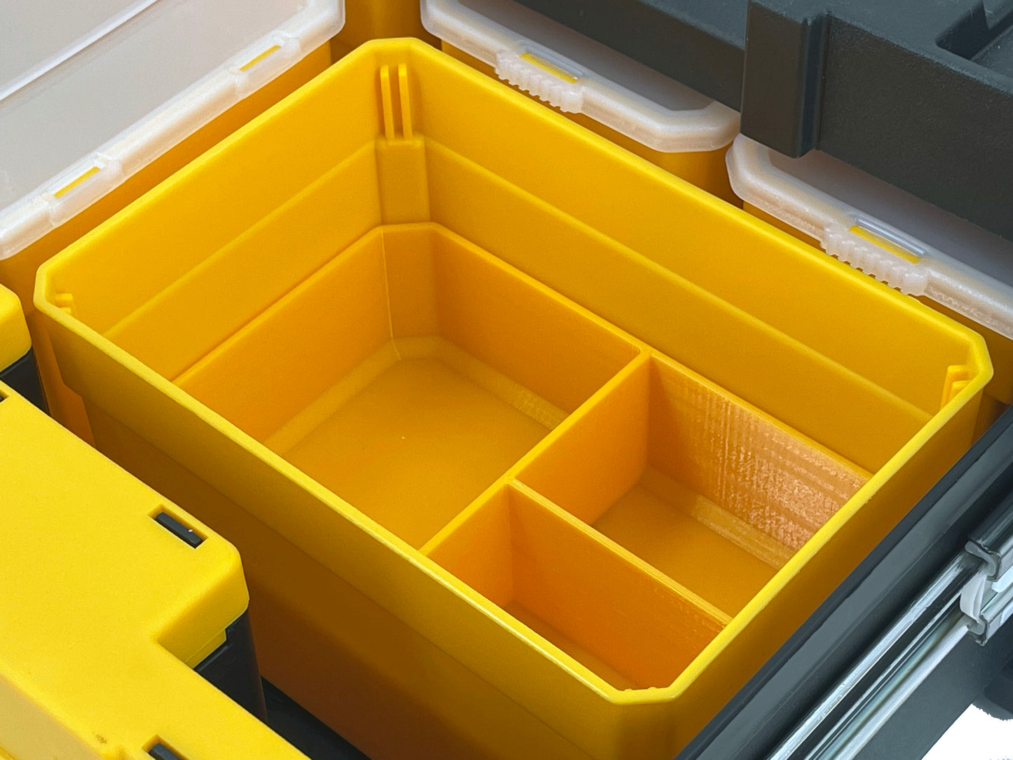Dewalt TSTAK Single Deep Drawer Tool Organizer Box Compatible Large Nesting Bin Set - Yellow