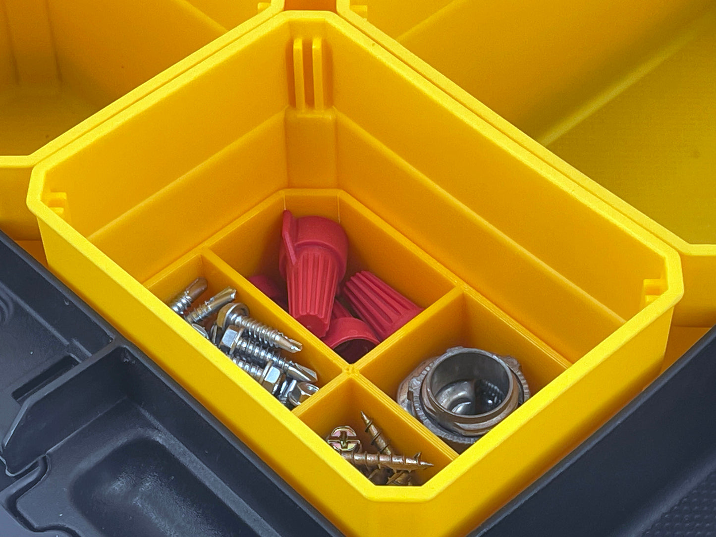 Dewalt TSTAK Organizer Compatible Small Nesting Bin Set - Yellow