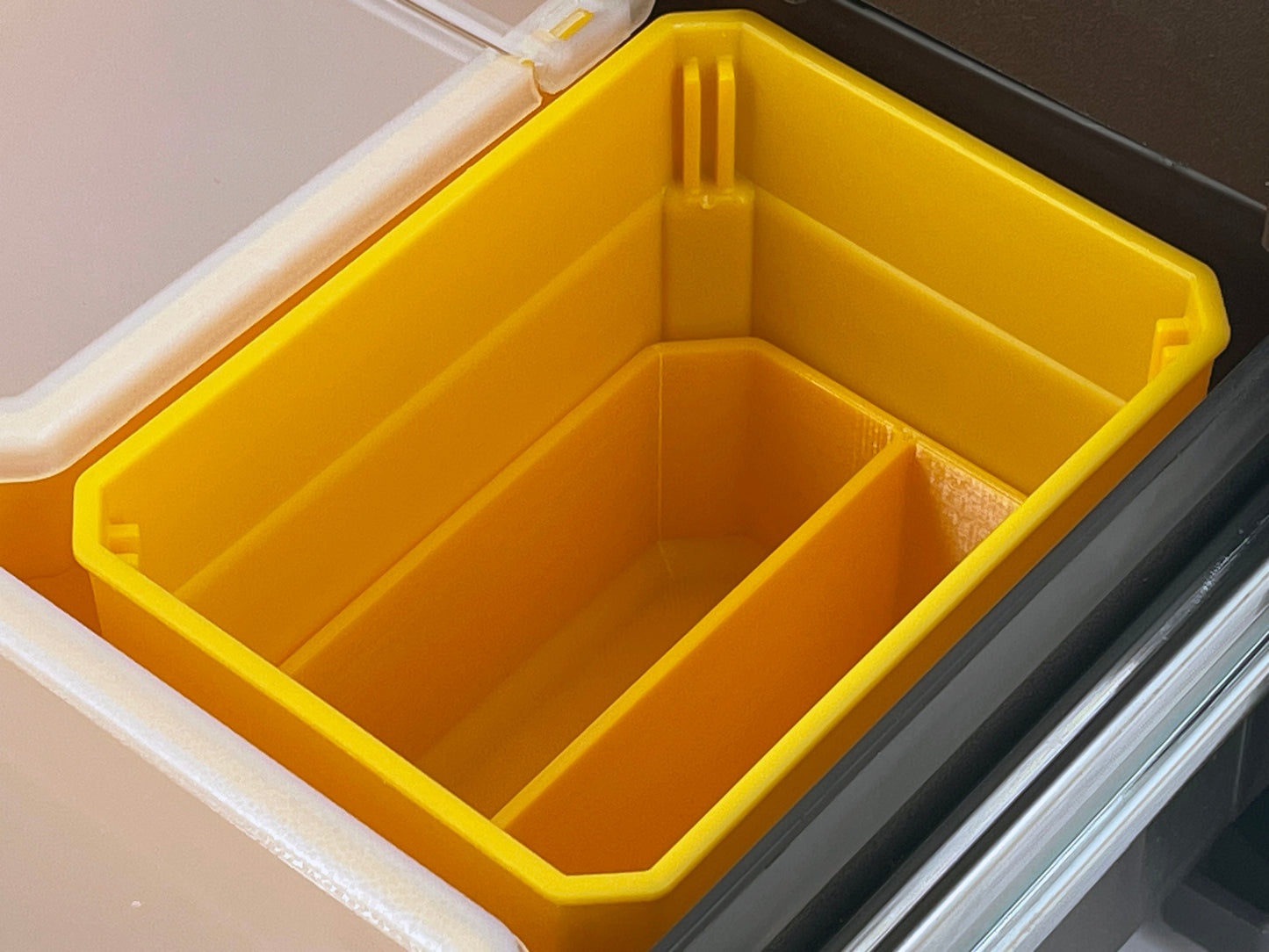 Dewalt TSTAK Single Deep Drawer Tool Organizer Box Compatible Small Nesting Bin Set - Yellow