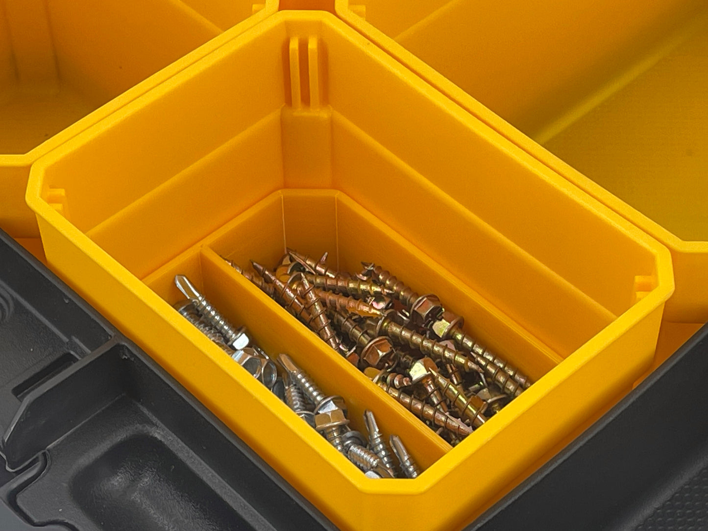 Dewalt TSTAK Organizer Compatible Small Nesting Bin Set - Yellow