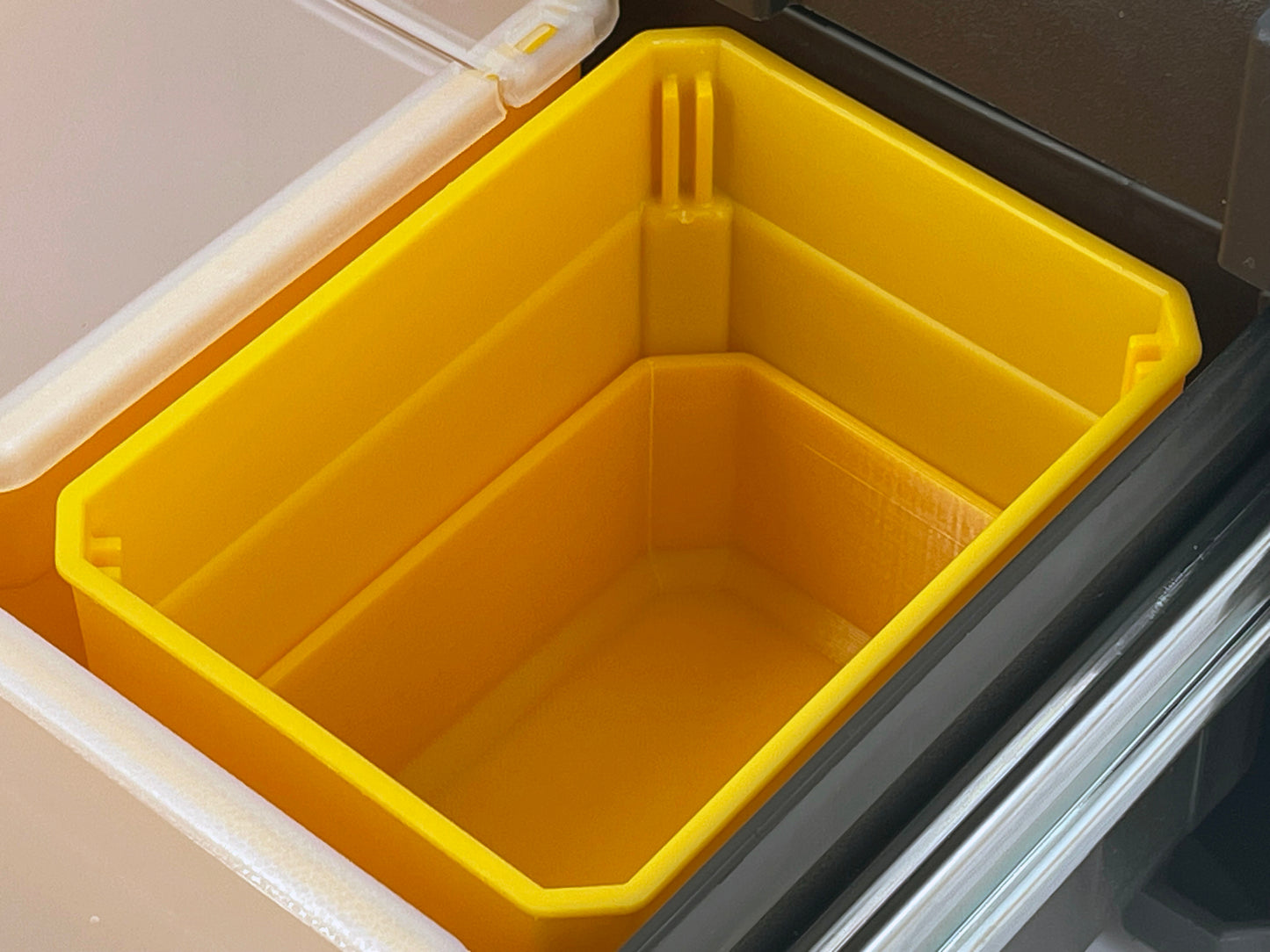 Dewalt TSTAK Single Deep Drawer Tool Organizer Box Compatible Small Nesting Bin Set - Yellow