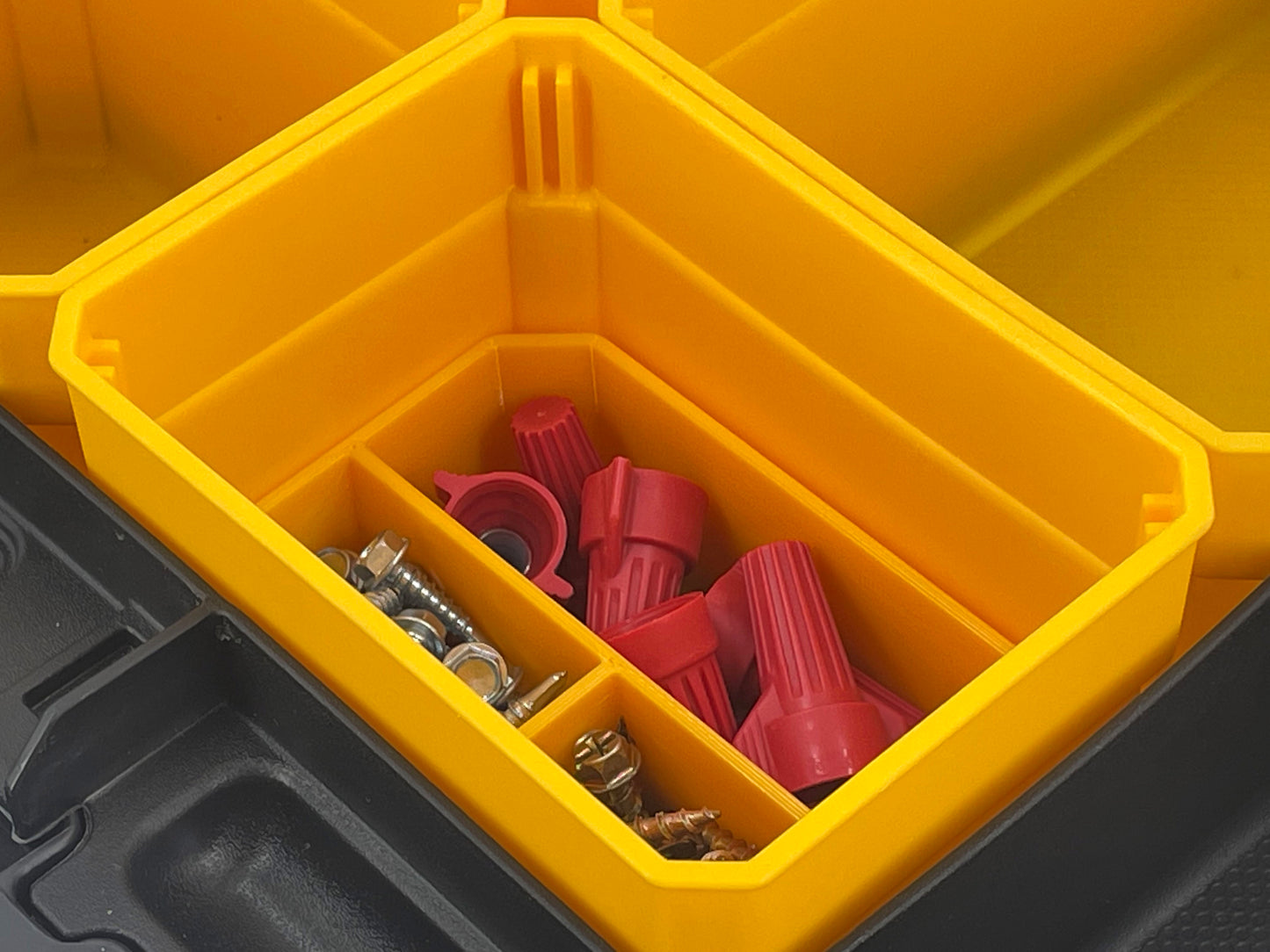 Dewalt TSTAK Organizer Compatible Small Nesting Bin Set - Yellow