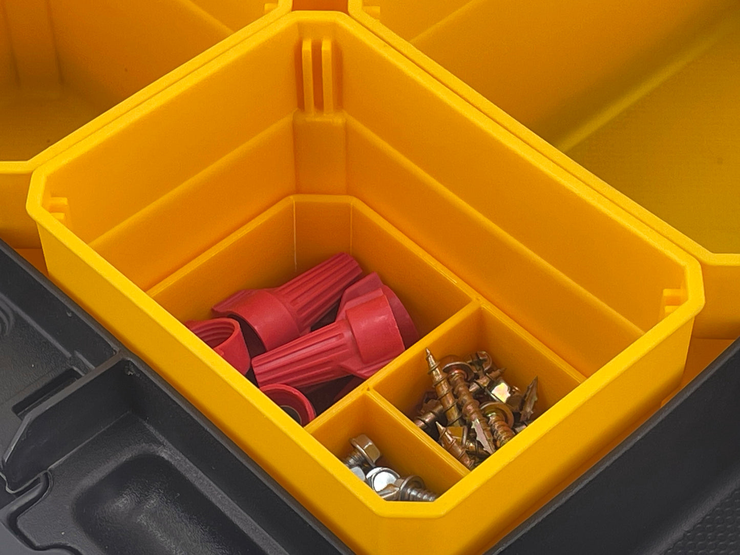 Dewalt TSTAK Organizer Compatible Small Nesting Bin Set - Yellow