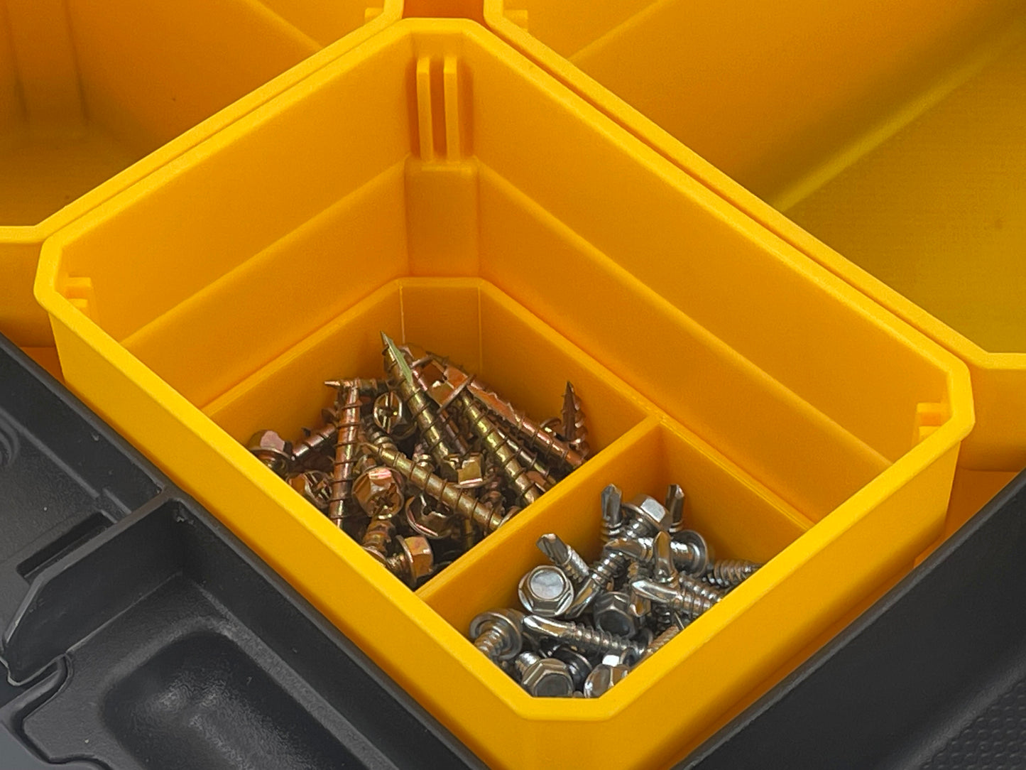 Dewalt TSTAK Organizer Compatible Small Nesting Bin Set - Yellow