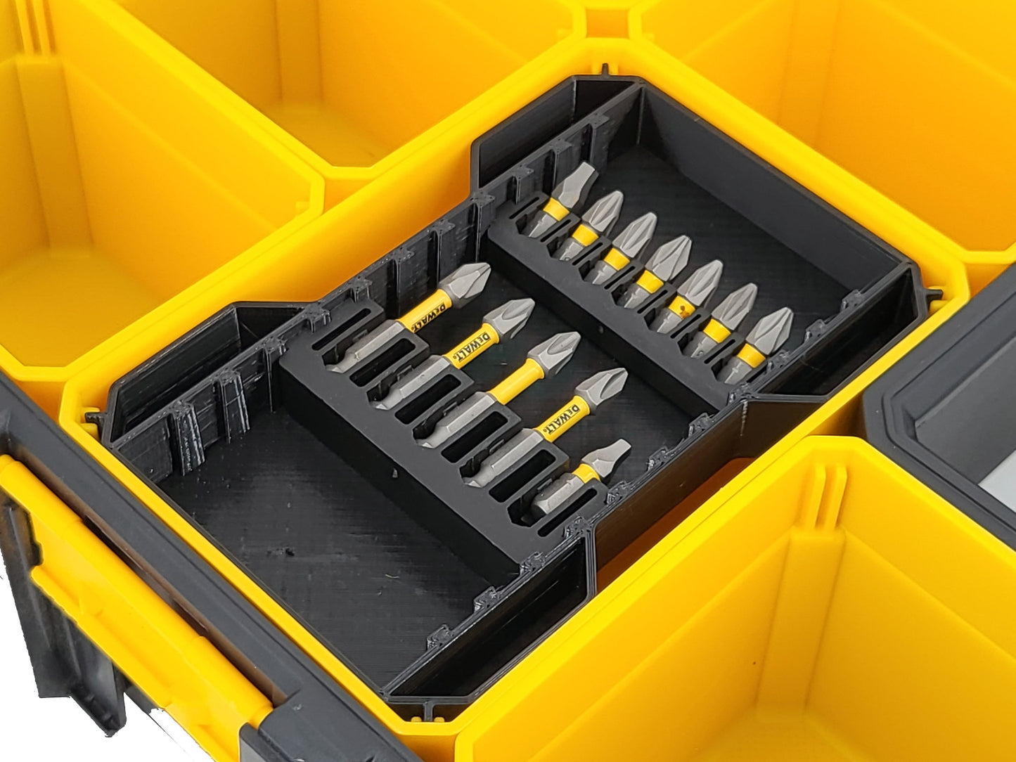 DeWalt Deep Pro Organizer Compatible Bit Holder Nesting Bin - Black