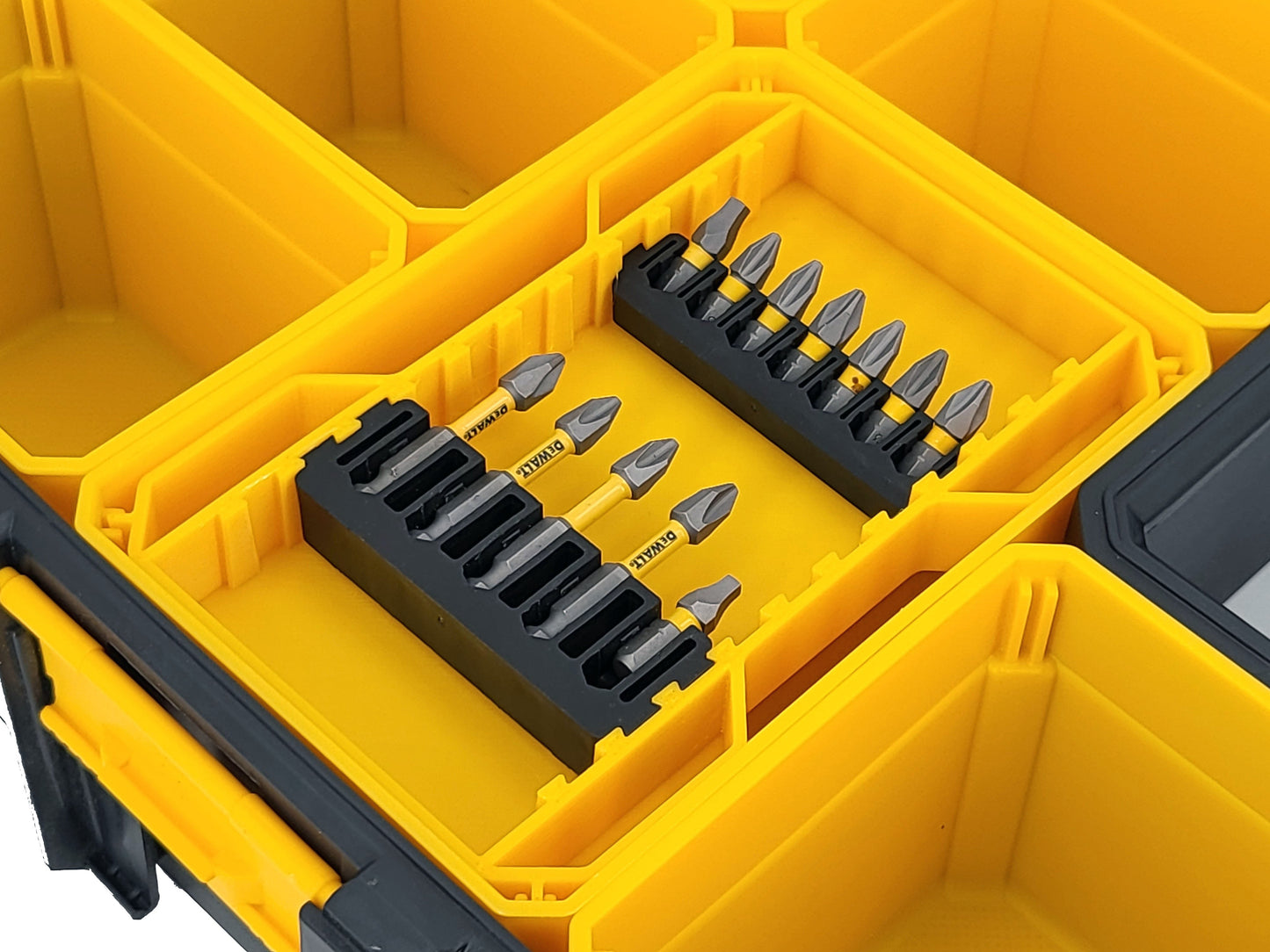 DeWalt Deep Pro Organizer Compatible Bit Holder Nesting Bin - Yellow