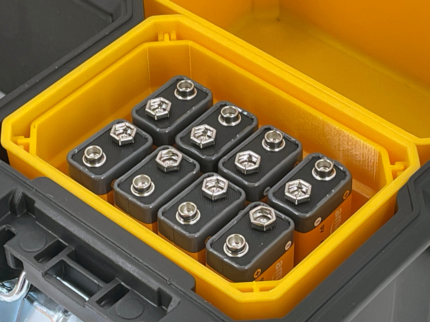 Dewalt Deep Pro Organizer Compatible AA AAA C D 9V Battery Insert Bin