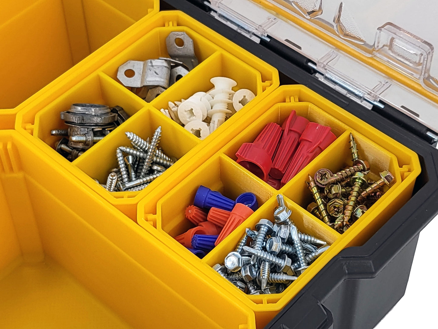 DeWalt Deep Pro Organizer Compatible Small Nesting Bins - Yellow