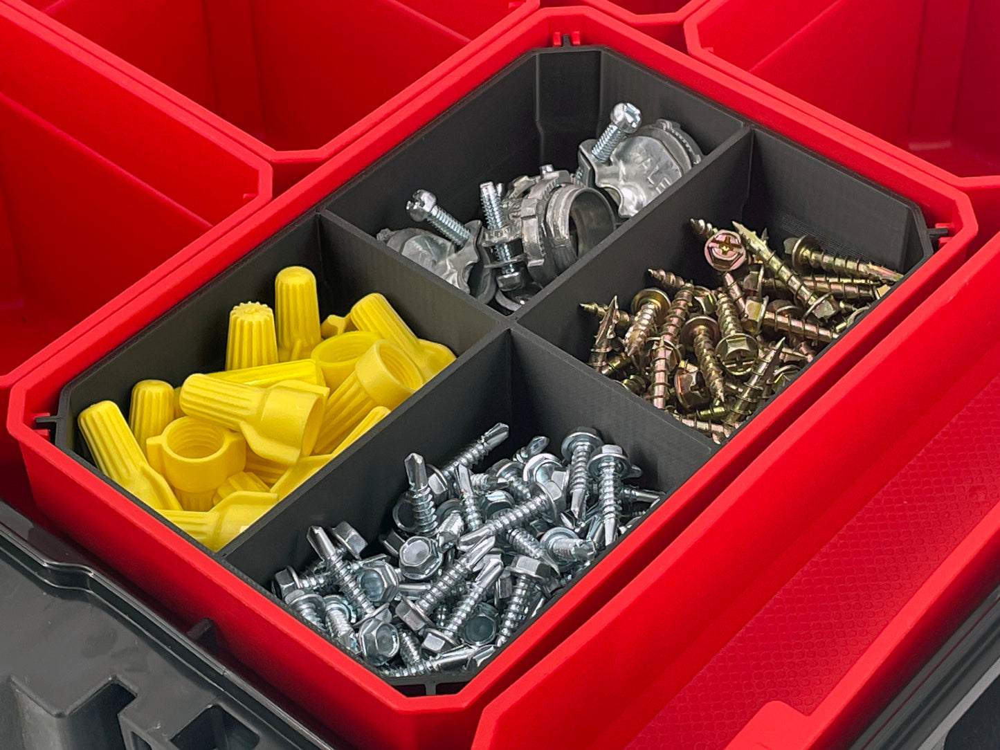 Craftsman Versastack Organizer Compatible Large Nesting Bin Set - Black