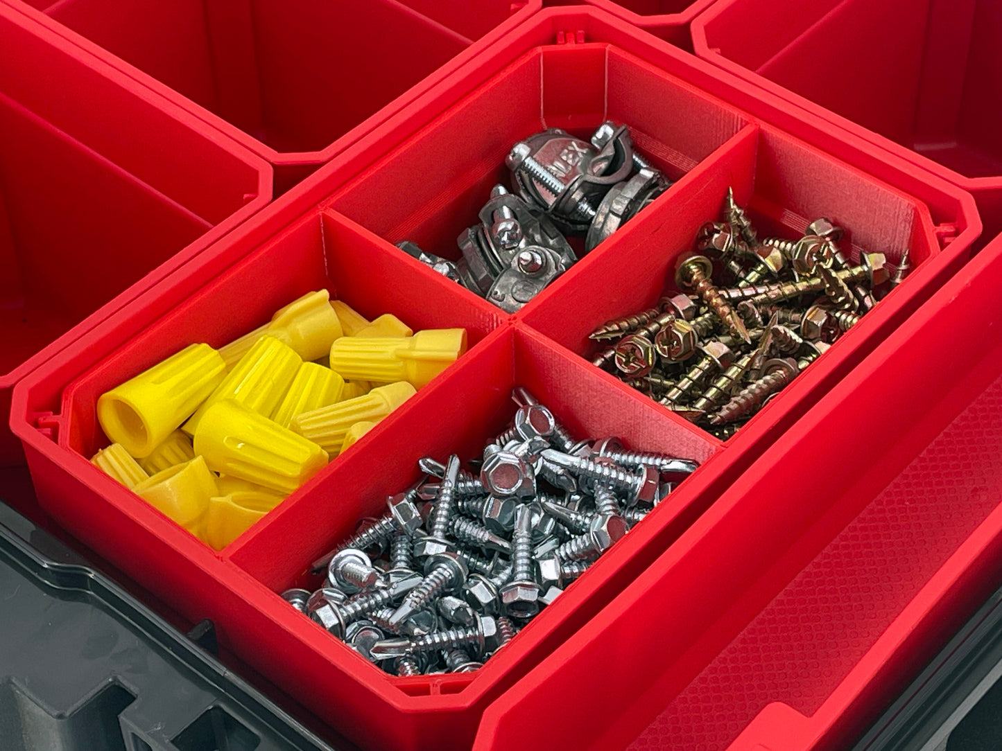 Craftsman Versastack Organizer Compatible Large Nesting Bin Set - Red