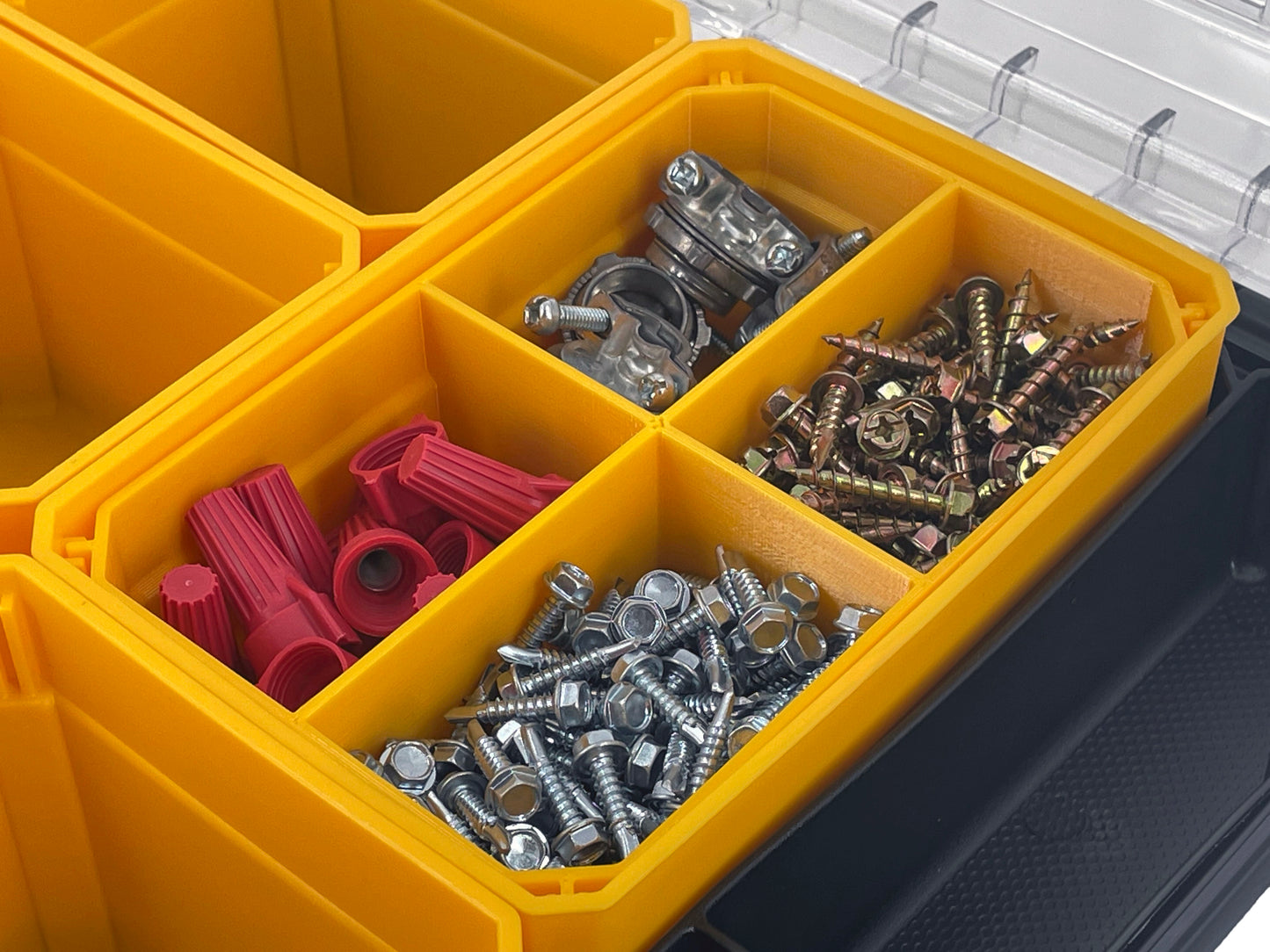 Dewalt TSTAK Organizer Compatible Large Nesting Bin Set - Yellow