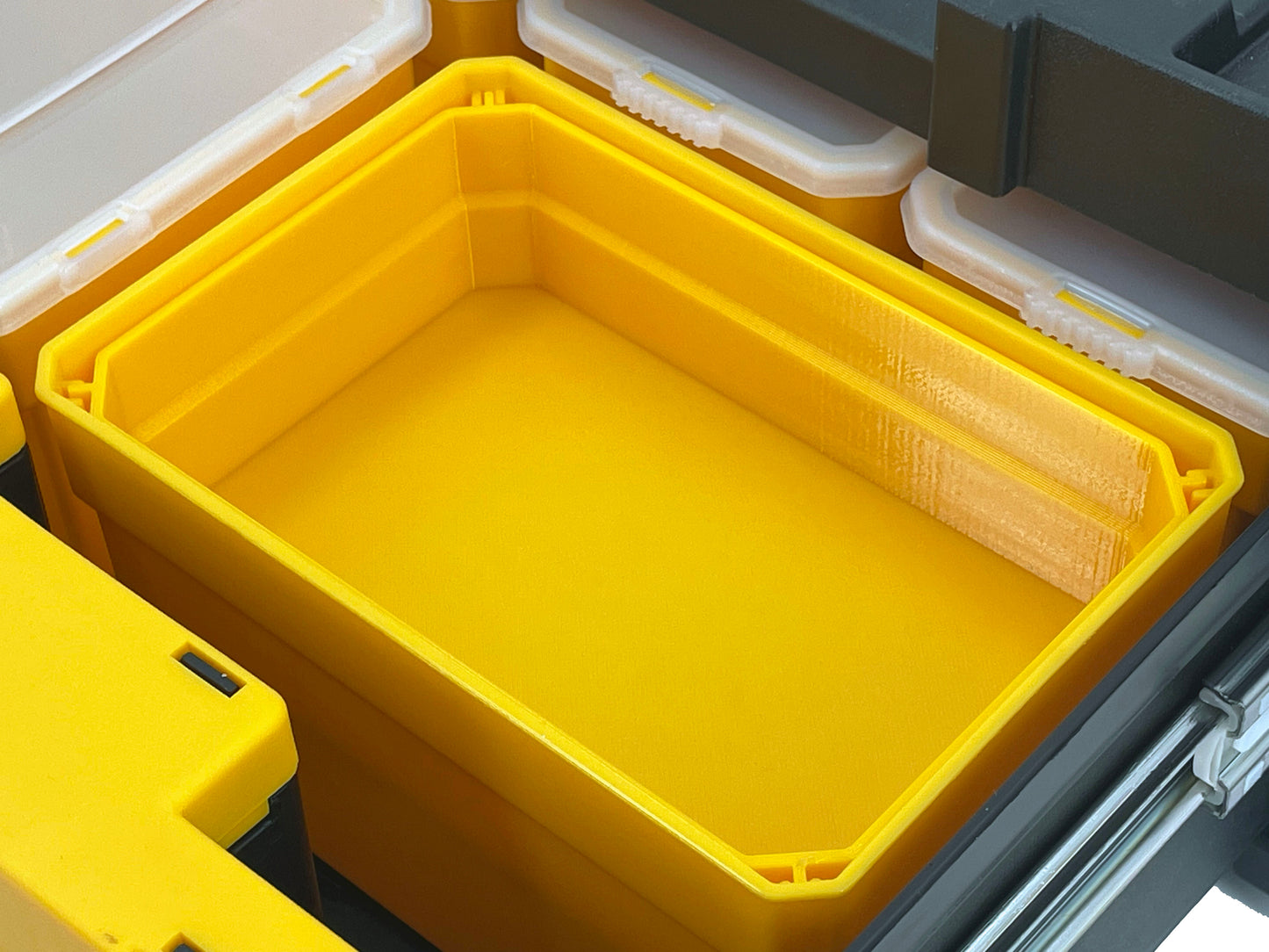 Dewalt TSTAK Single Deep Drawer Tool Organizer Box Compatible Large Nesting Bin Set - Yellow