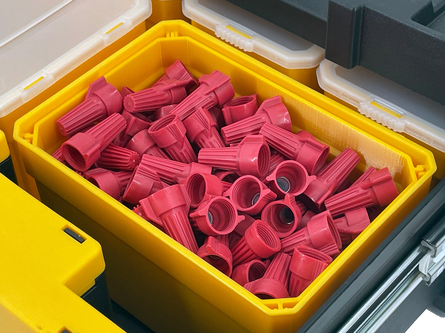 Dewalt TSTAK Single Deep Drawer Tool Organizer Box Compatible Large Nesting Bin Set - Yellow