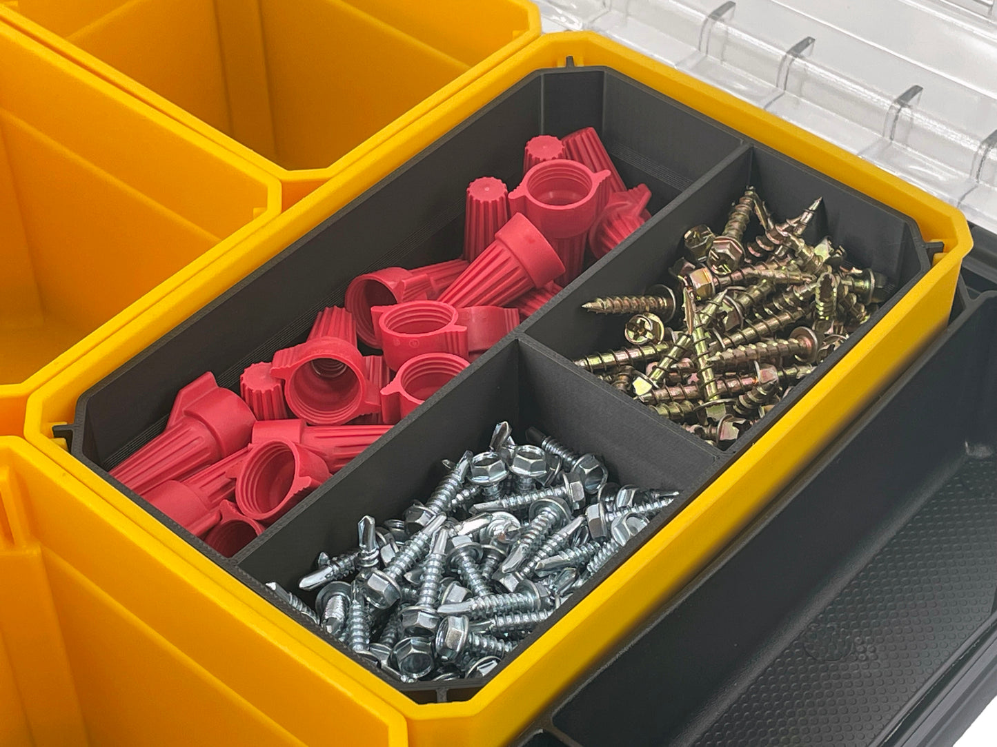Dewalt TSTAK Organizer Compatible Large Nesting Bin Set - Black