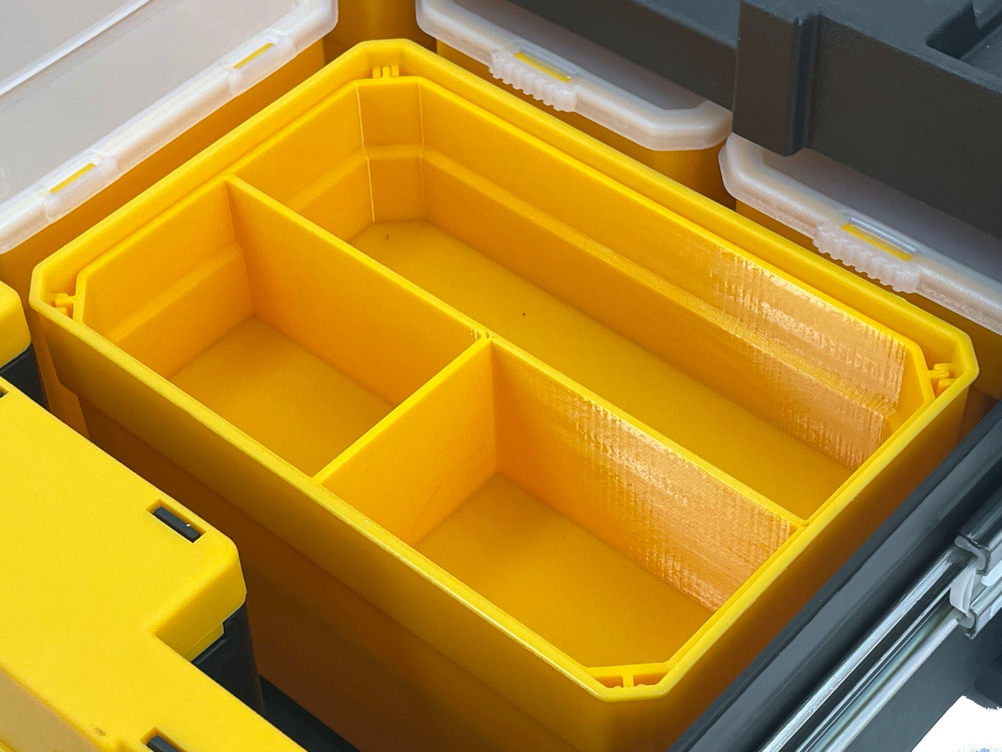 Dewalt TSTAK Single Deep Drawer Tool Organizer Box Compatible Large Nesting Bin Set - Yellow