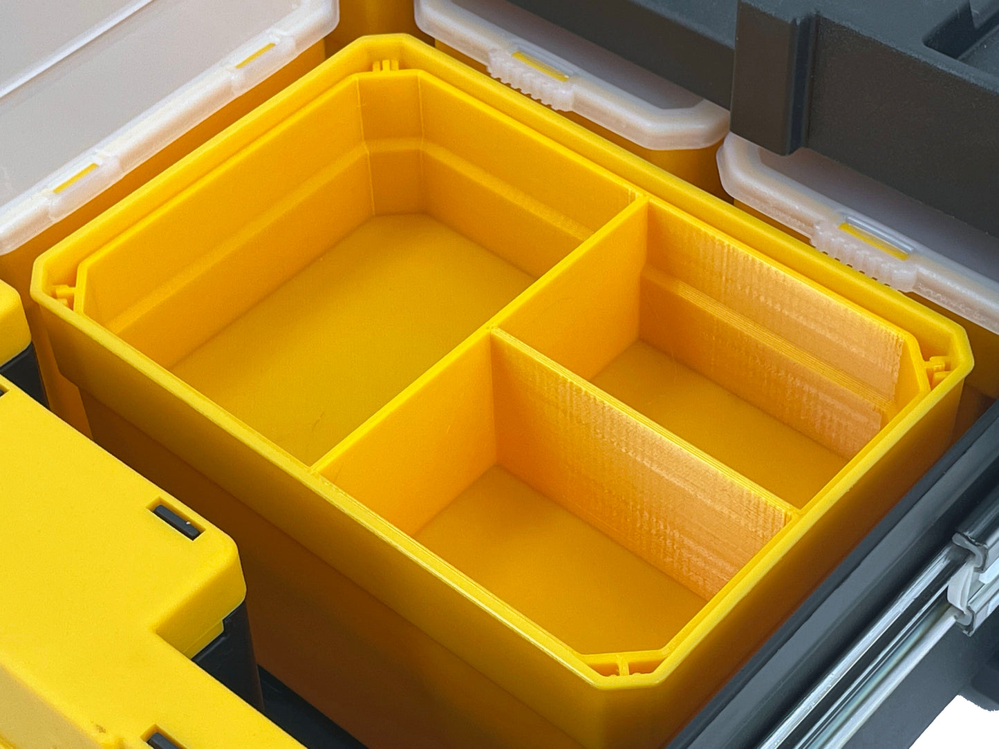 Dewalt TSTAK Single Deep Drawer Tool Organizer Box Compatible Large Nesting Bin Set - Yellow
