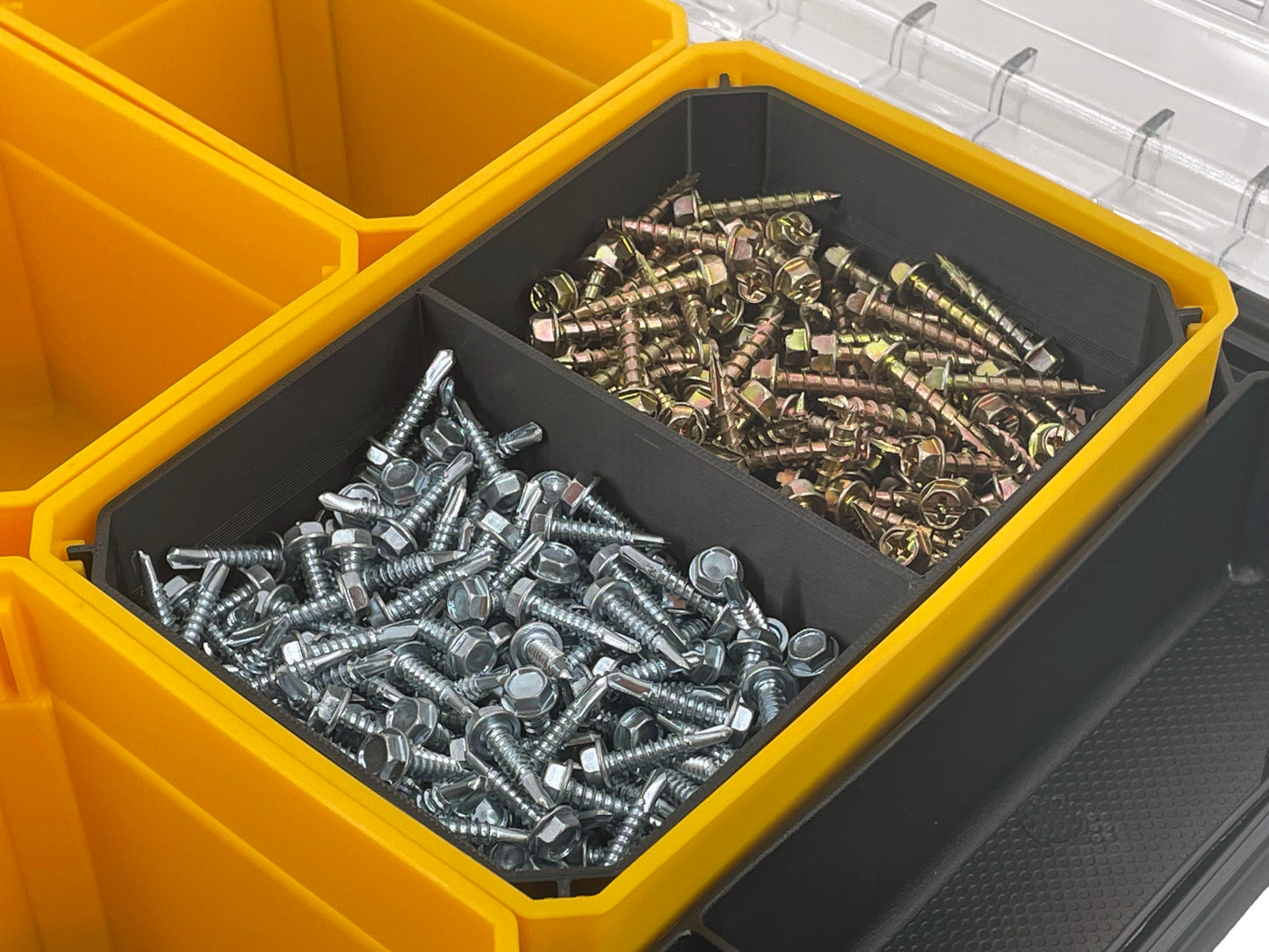 Dewalt TSTAK Organizer Compatible Large Nesting Bin Set - Black