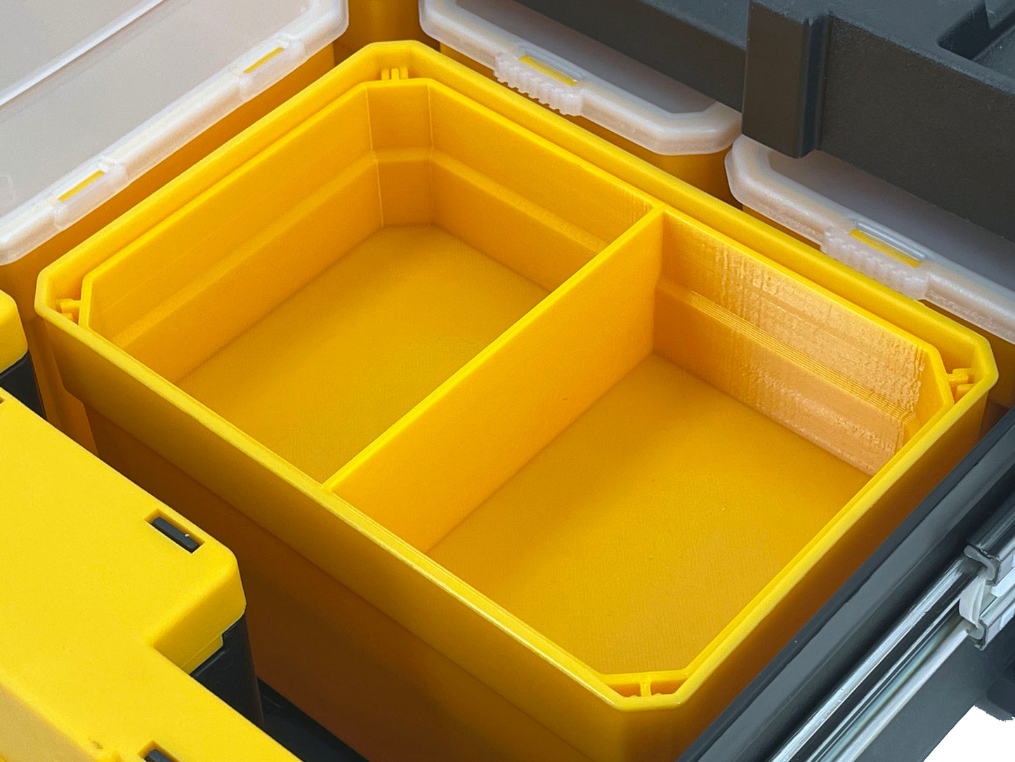 Dewalt TSTAK Single Deep Drawer Tool Organizer Box Compatible Large Nesting Bin Set - Yellow