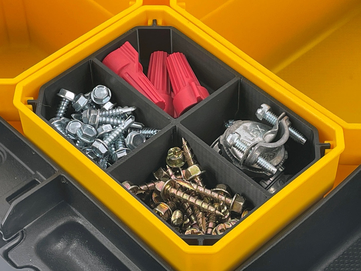 Dewalt TSTAK Organizer Compatible Small Nesting Bin Set - Black