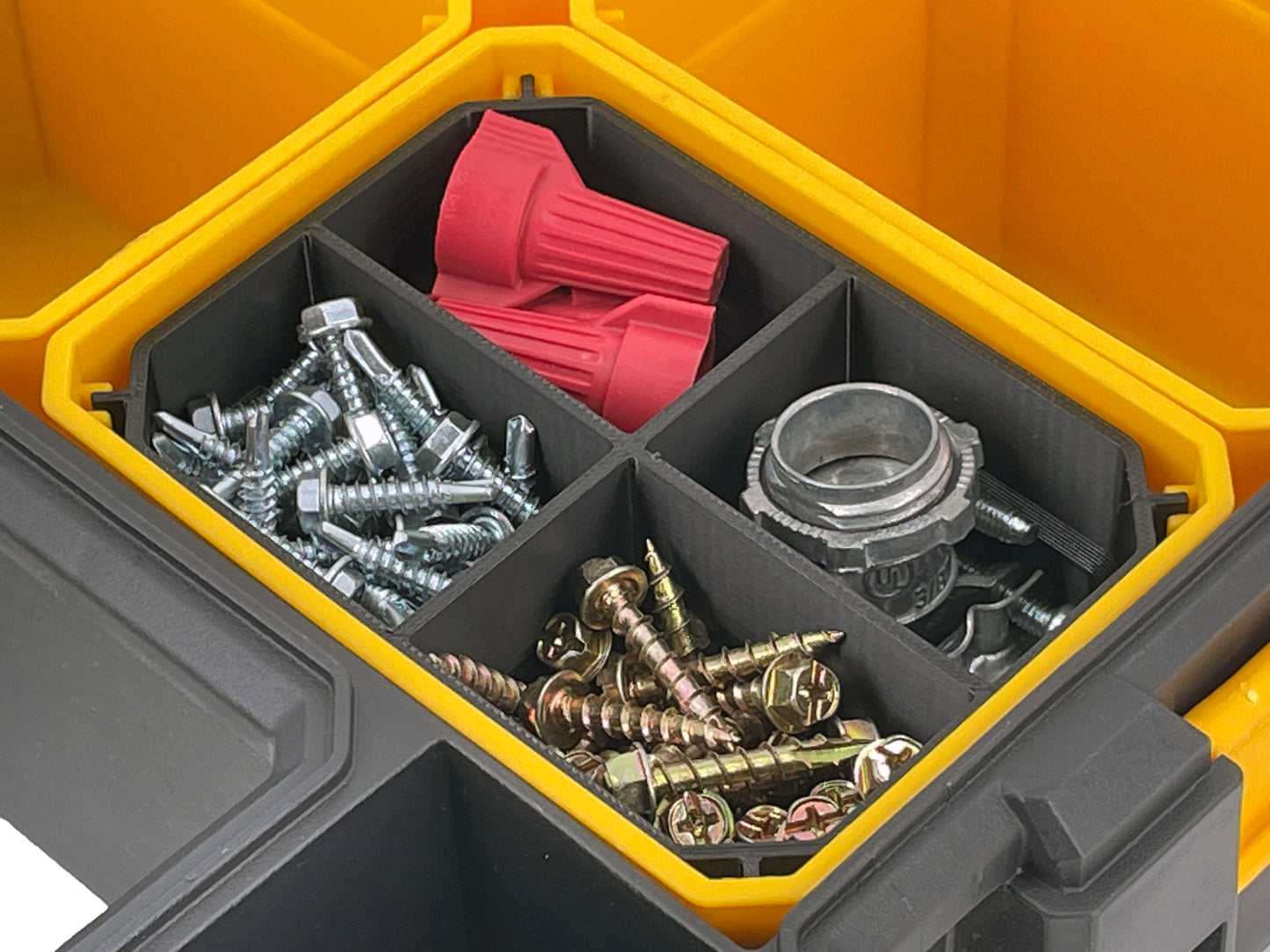 DeWalt Mid Size Pro Organizer Compatible Small Nesting Bin Set - Black