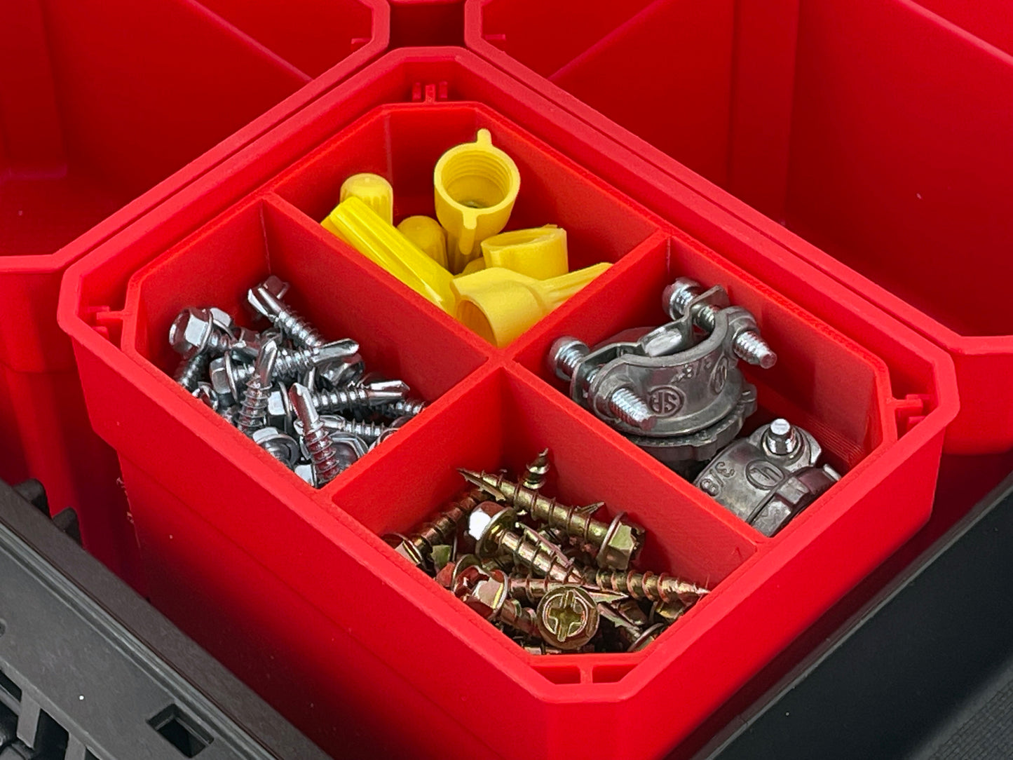 Craftsman Tradestack Organizer Compatible Small Nesting Bin Set - Red