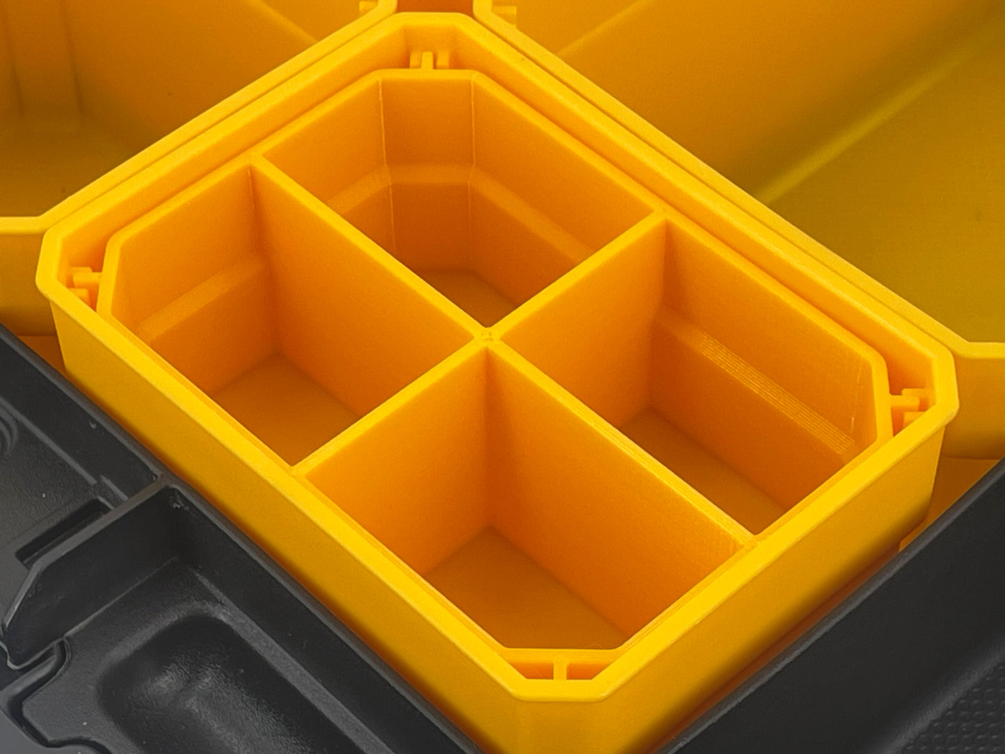 Dewalt TSTAK Organizer Compatible Small Nesting Bin Set - Yellow