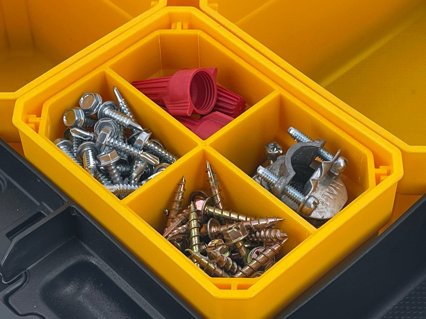 Dewalt TSTAK Organizer Compatible Small Nesting Bin Set - Yellow