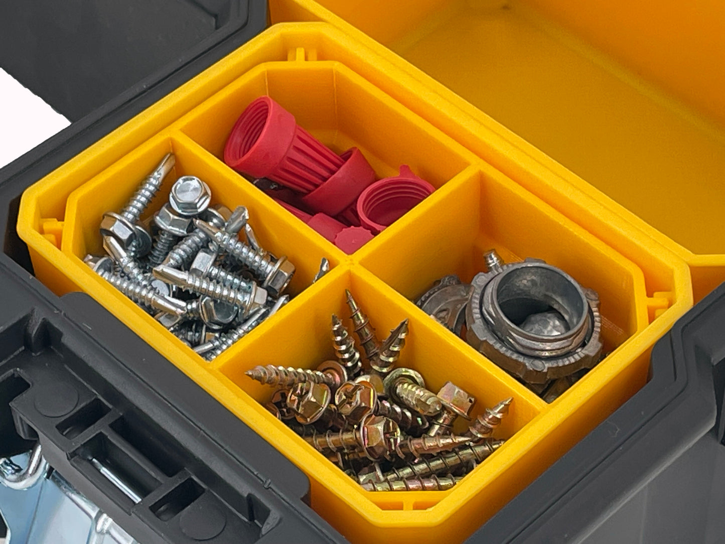 Dewalt Deep Pro Organizer Compatible Small Nesting Bin Set - Yellow