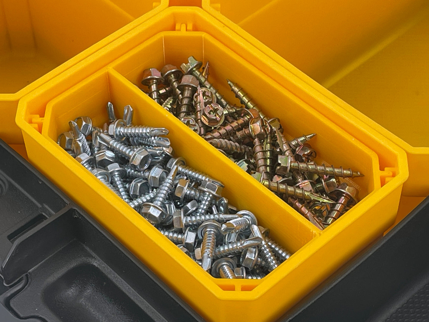 Dewalt TSTAK Organizer Compatible Small Nesting Bin Set - Yellow