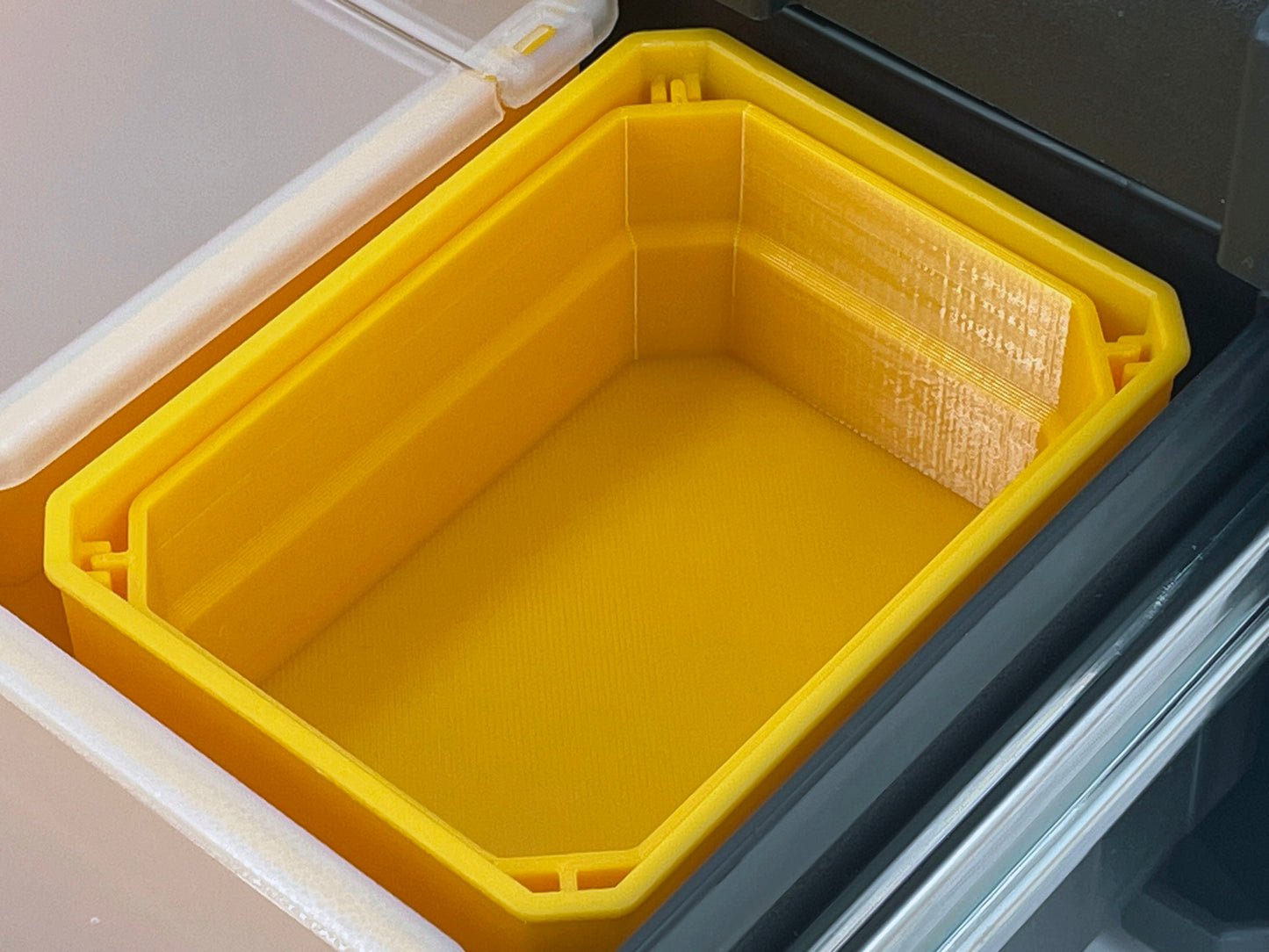 Dewalt TSTAK Single Deep Drawer Tool Organizer Box Compatible Small Nesting Bin Set - Yellow