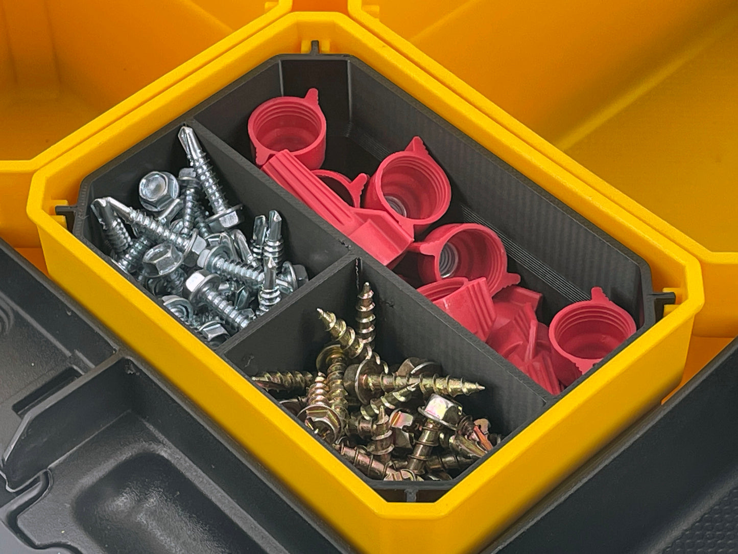 Dewalt TSTAK Organizer Compatible Small Nesting Bin Set - Black