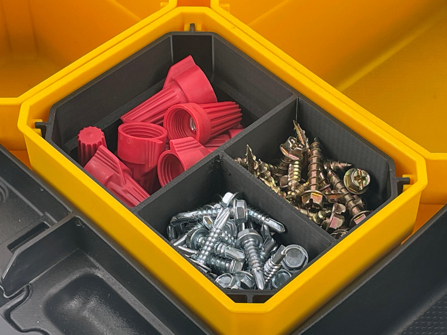 Dewalt TSTAK Organizer Compatible Small Nesting Bin Set - Black