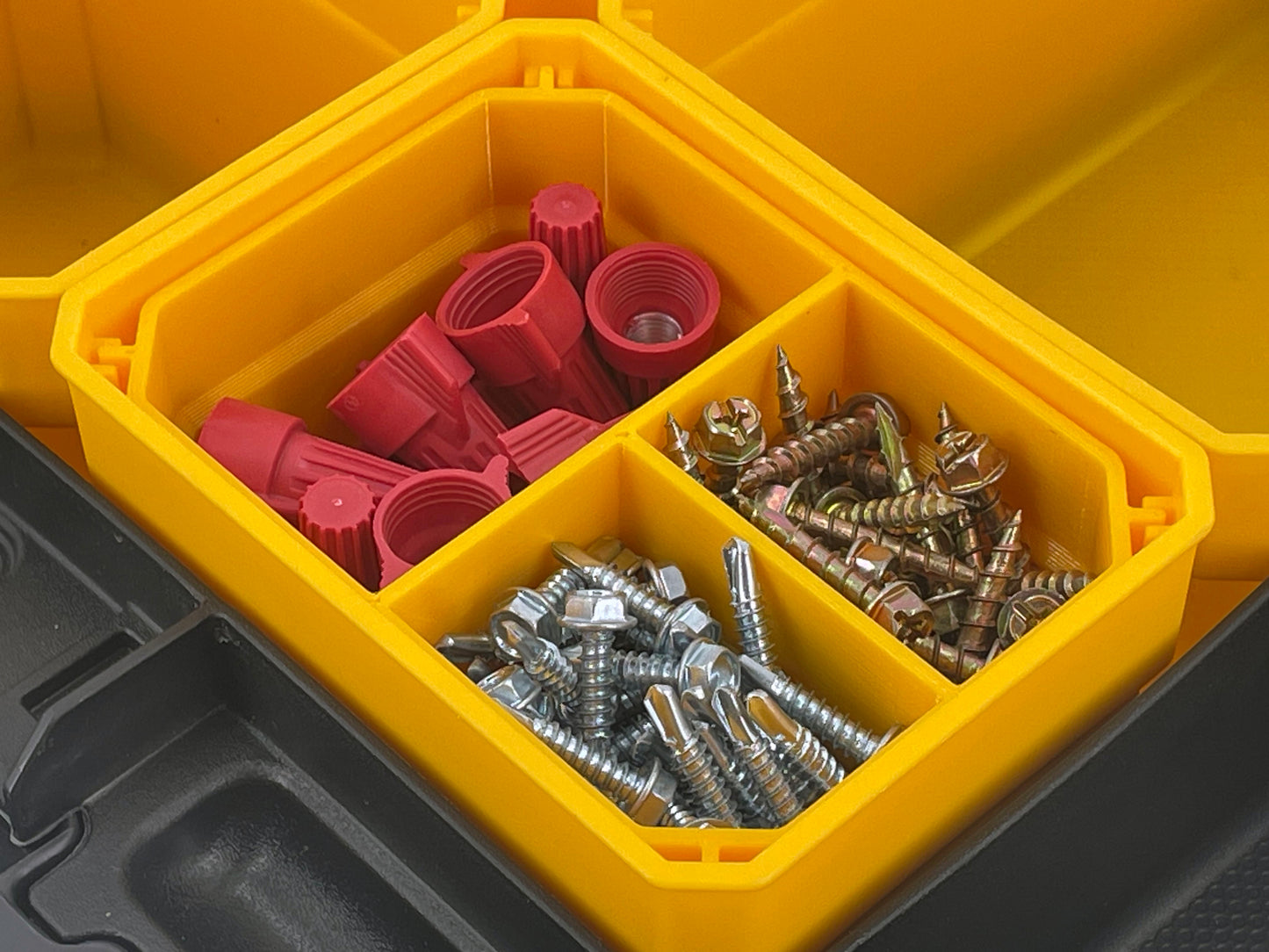 Dewalt TSTAK Organizer Compatible Small Nesting Bin Set - Yellow