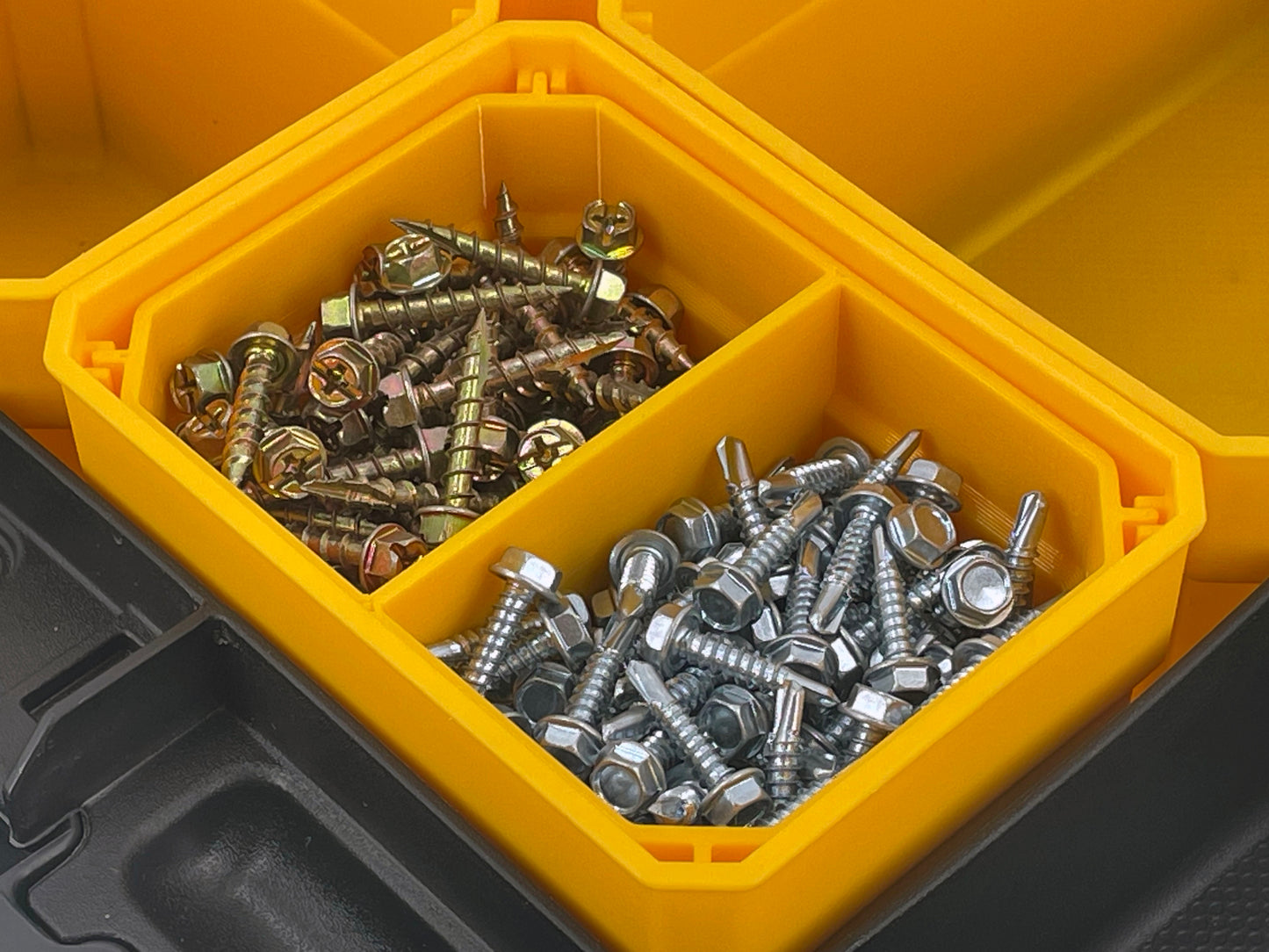 Dewalt TSTAK Organizer Compatible Small Nesting Bin Set - Yellow