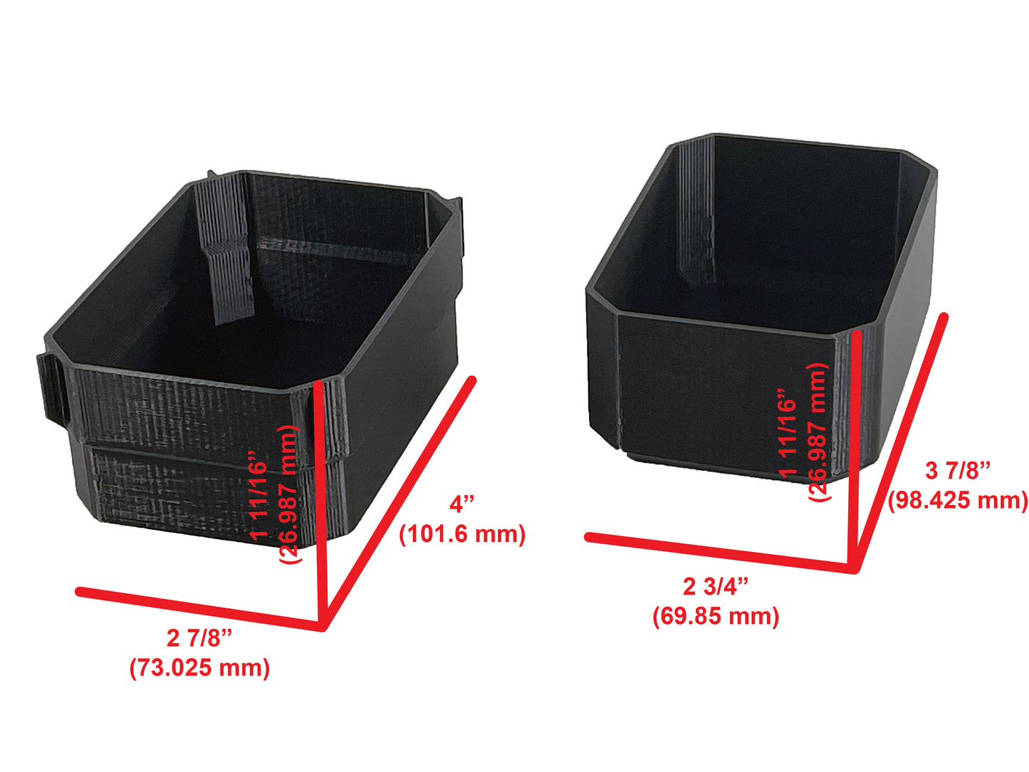Dewalt TSTAK Organizer Compatible Small Nesting Bin Set - Black