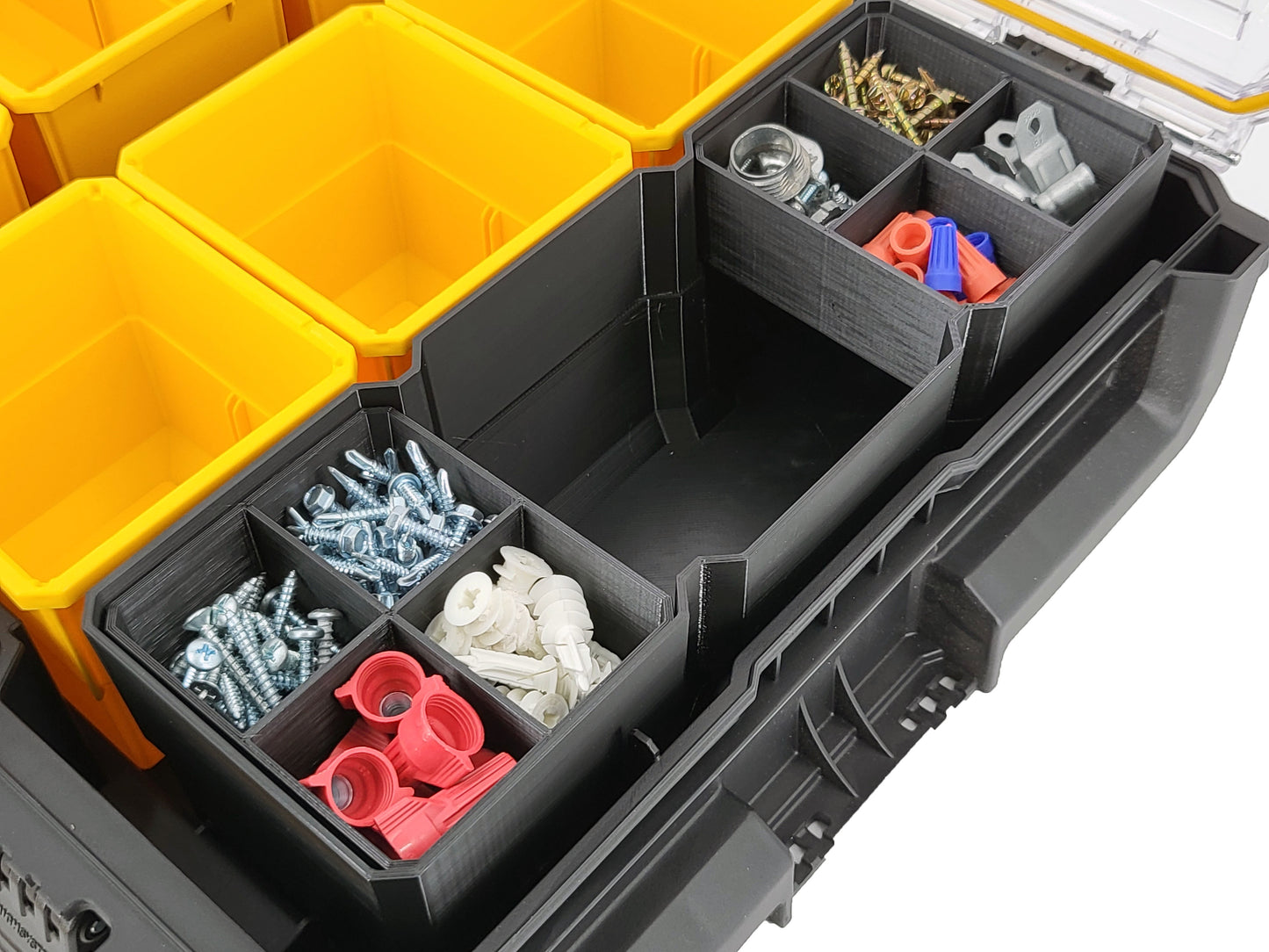 DeWalt ToughSystem 2.0 Full-Size Organizer Compatible XL Replacement Bin Set - Black