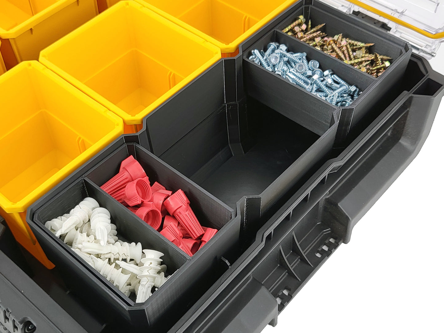 DeWalt ToughSystem 2.0 Full-Size Organizer Compatible XL Replacement Bin Set - Black