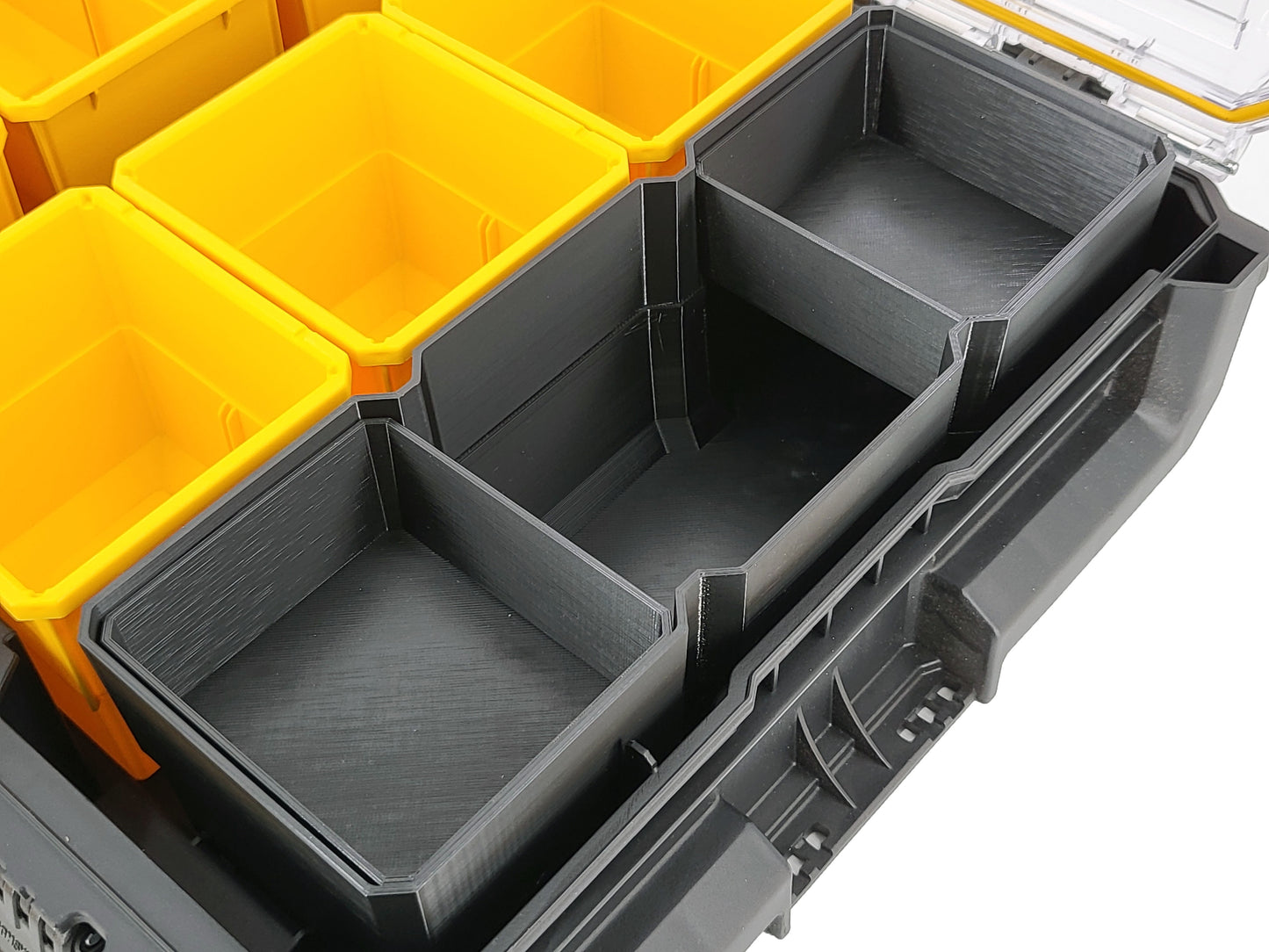 DeWalt ToughSystem 2.0 Full-Size Organizer Compatible XL Replacement Bin Set - Black