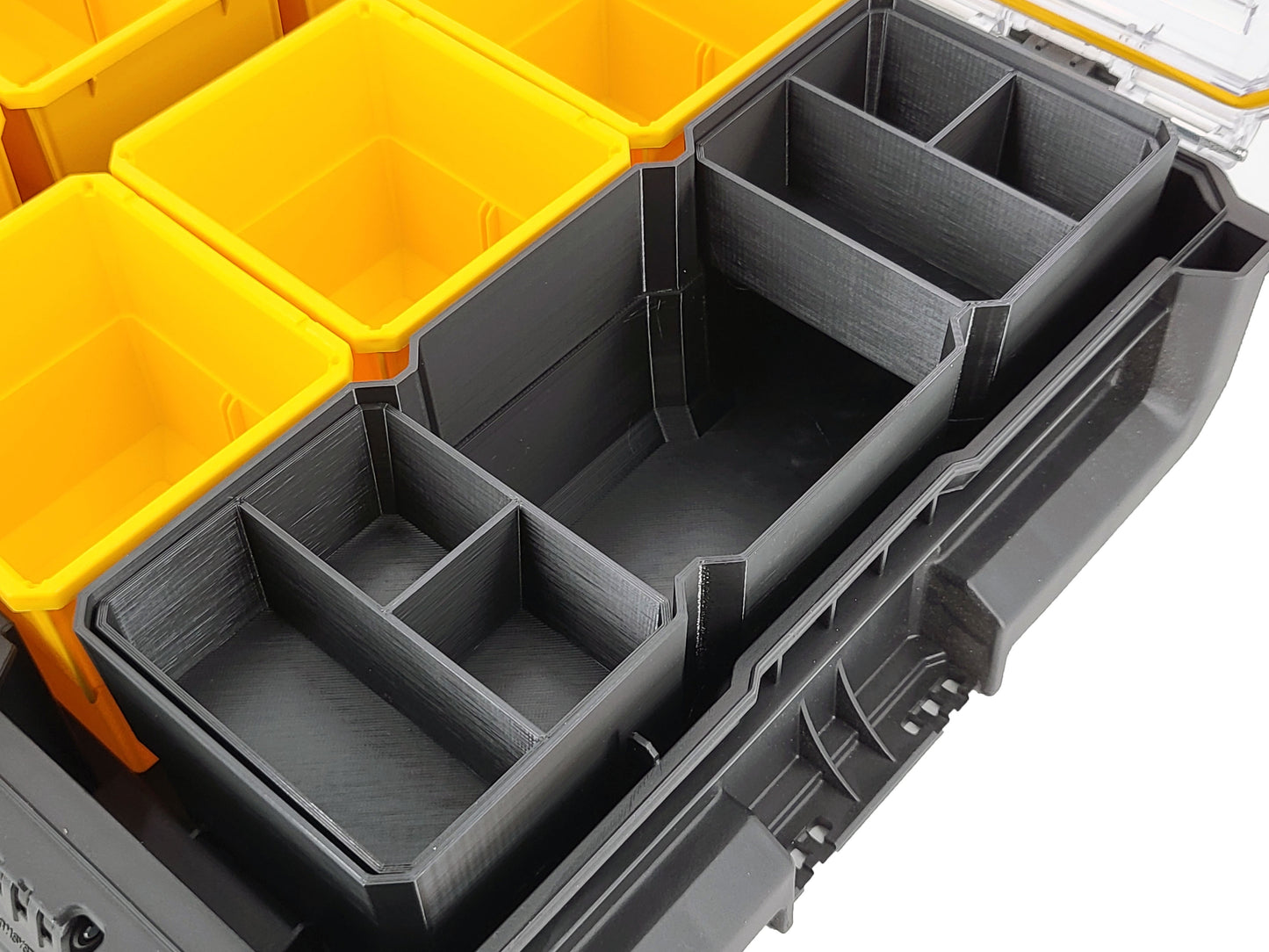 DeWalt ToughSystem 2.0 Full-Size Organizer Compatible XL Replacement Bin Set - Black