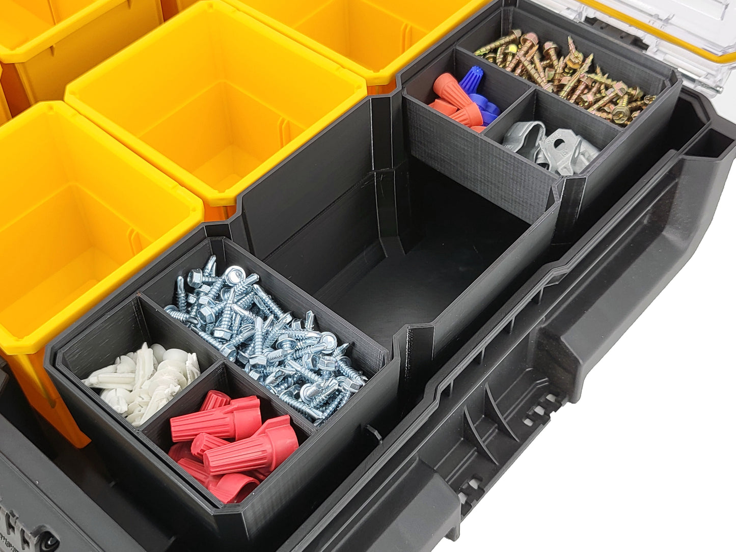 DeWalt ToughSystem 2.0 Full-Size Organizer Compatible XL Replacement Bin Set - Black