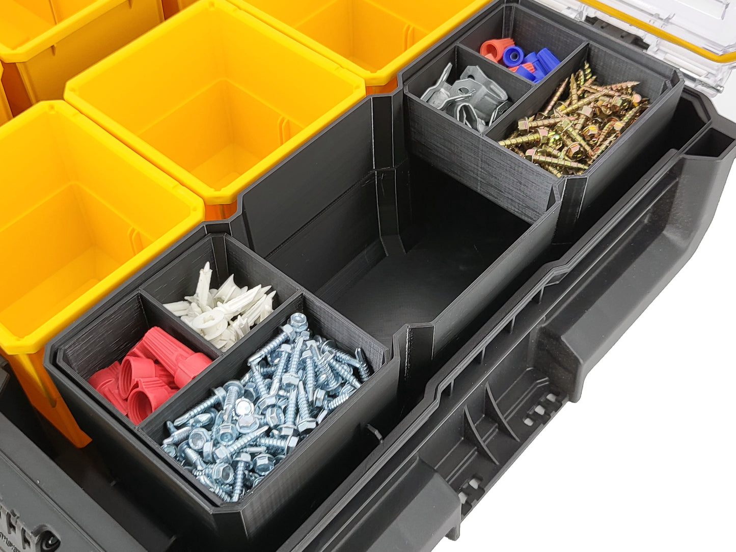 DeWalt ToughSystem 2.0 Full-Size Organizer Compatible XL Replacement Bin Set - Black