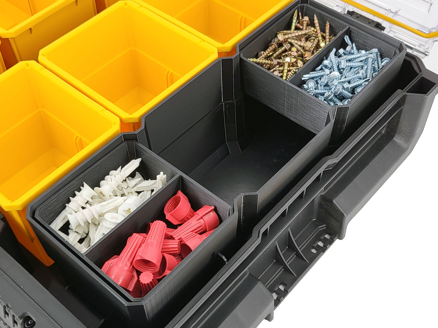 DeWalt ToughSystem 2.0 Full-Size Organizer Compatible XL Replacement Bin Set - Black
